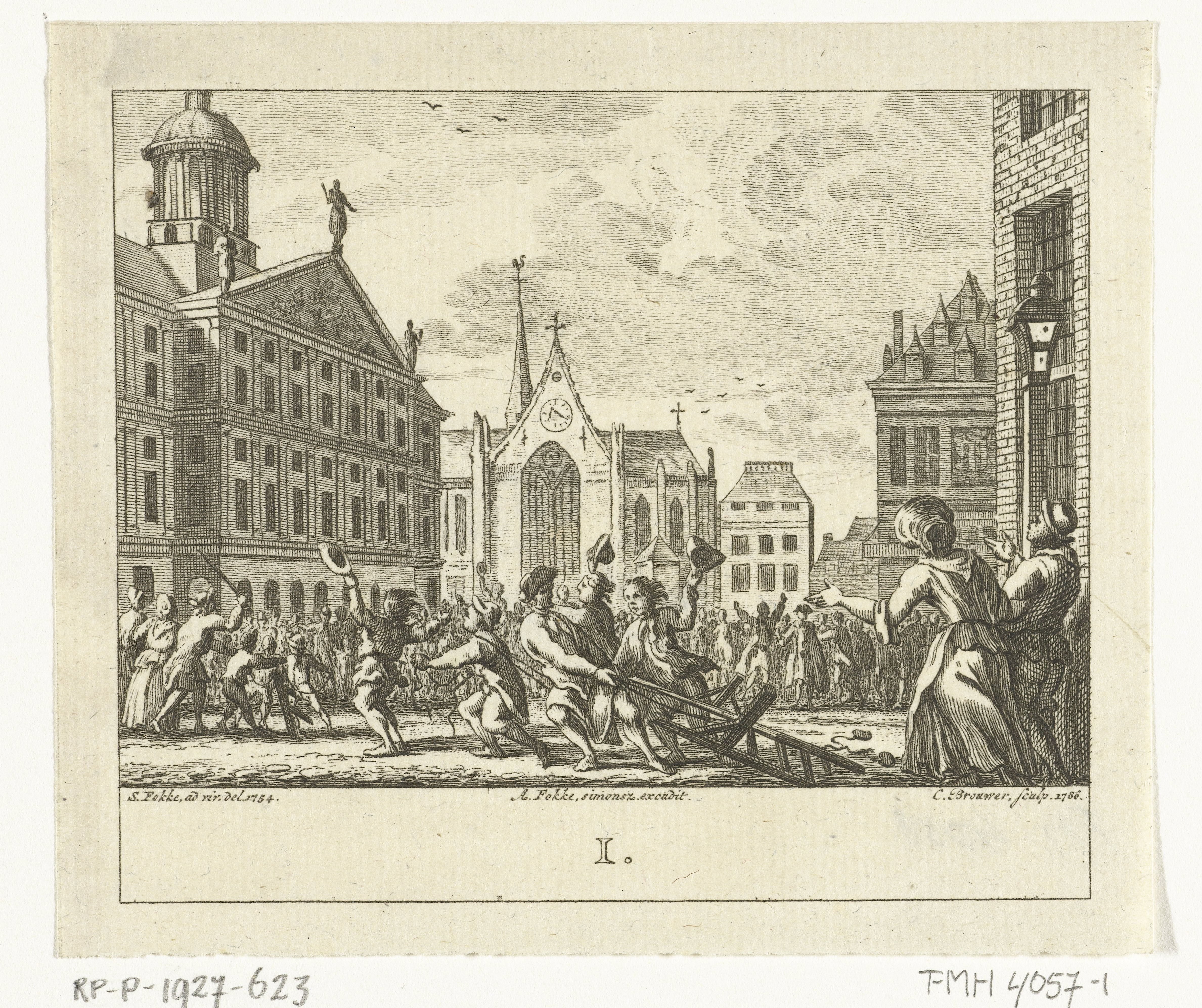 Opstand bij de begrafenis van Daniël Raap op de Dam te Amsterdam in 1754