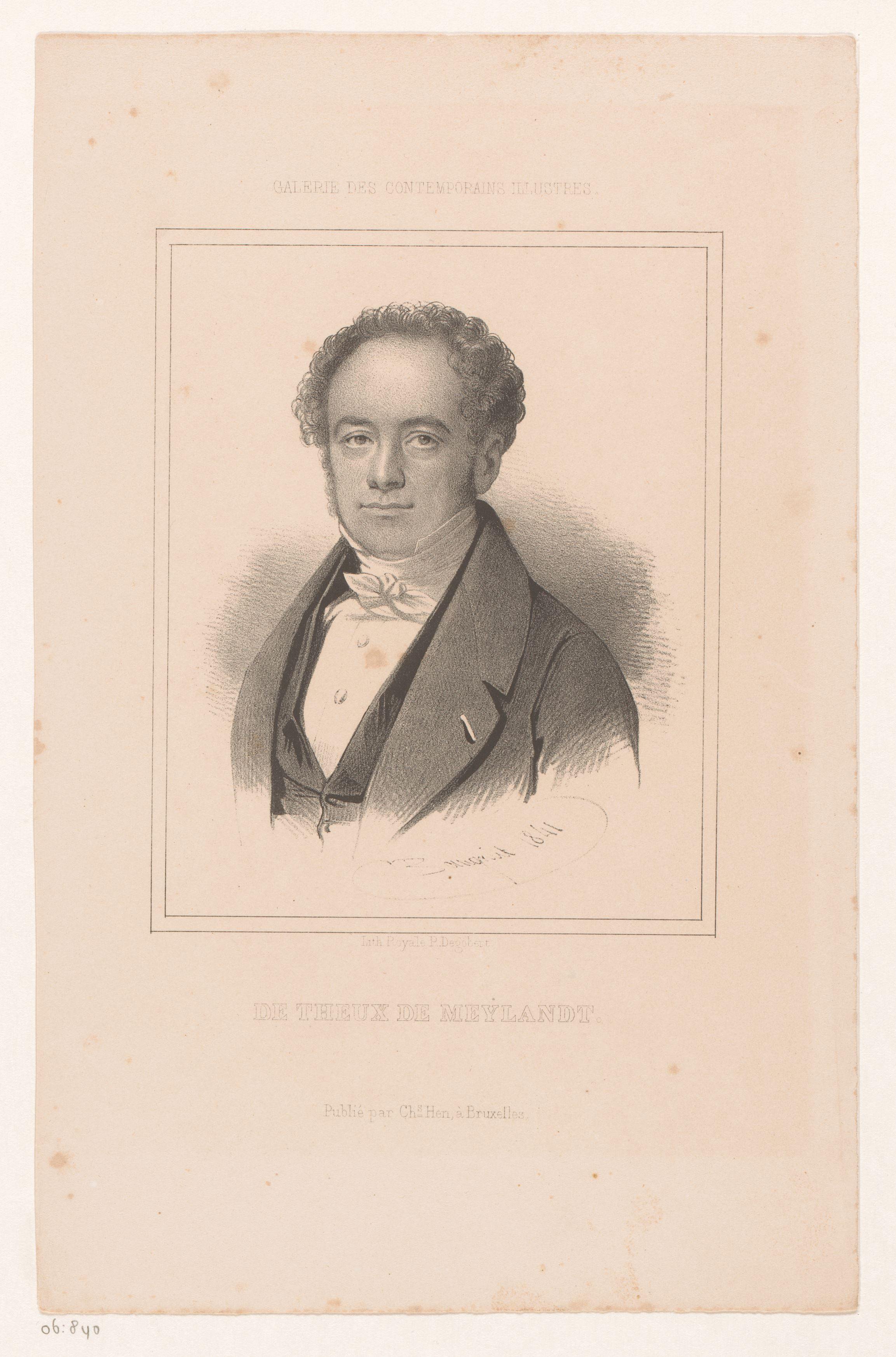 Portret van Barthélemy Théodore Theux de Meylandt