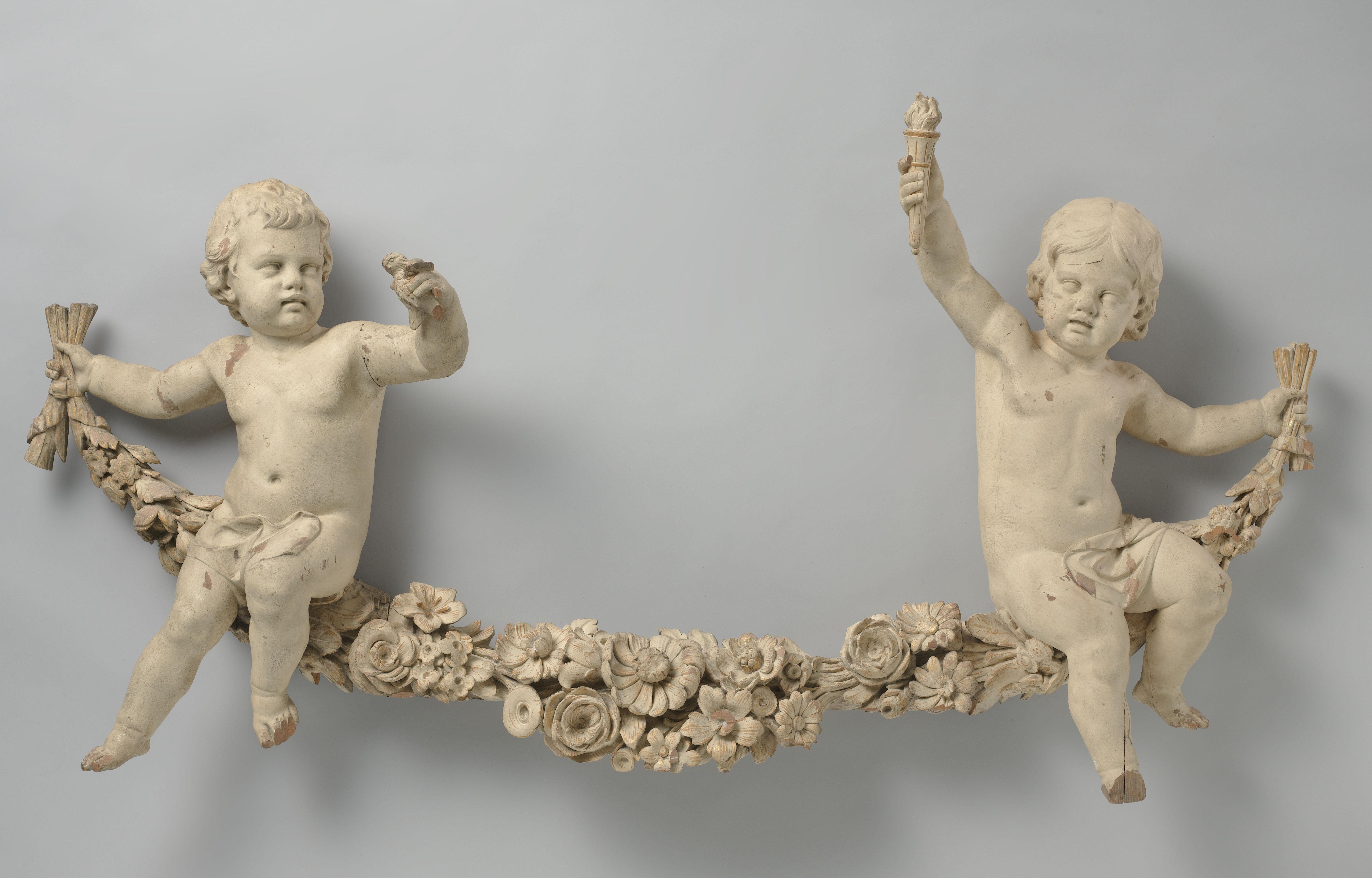 Two Children on a Garland of Flowers