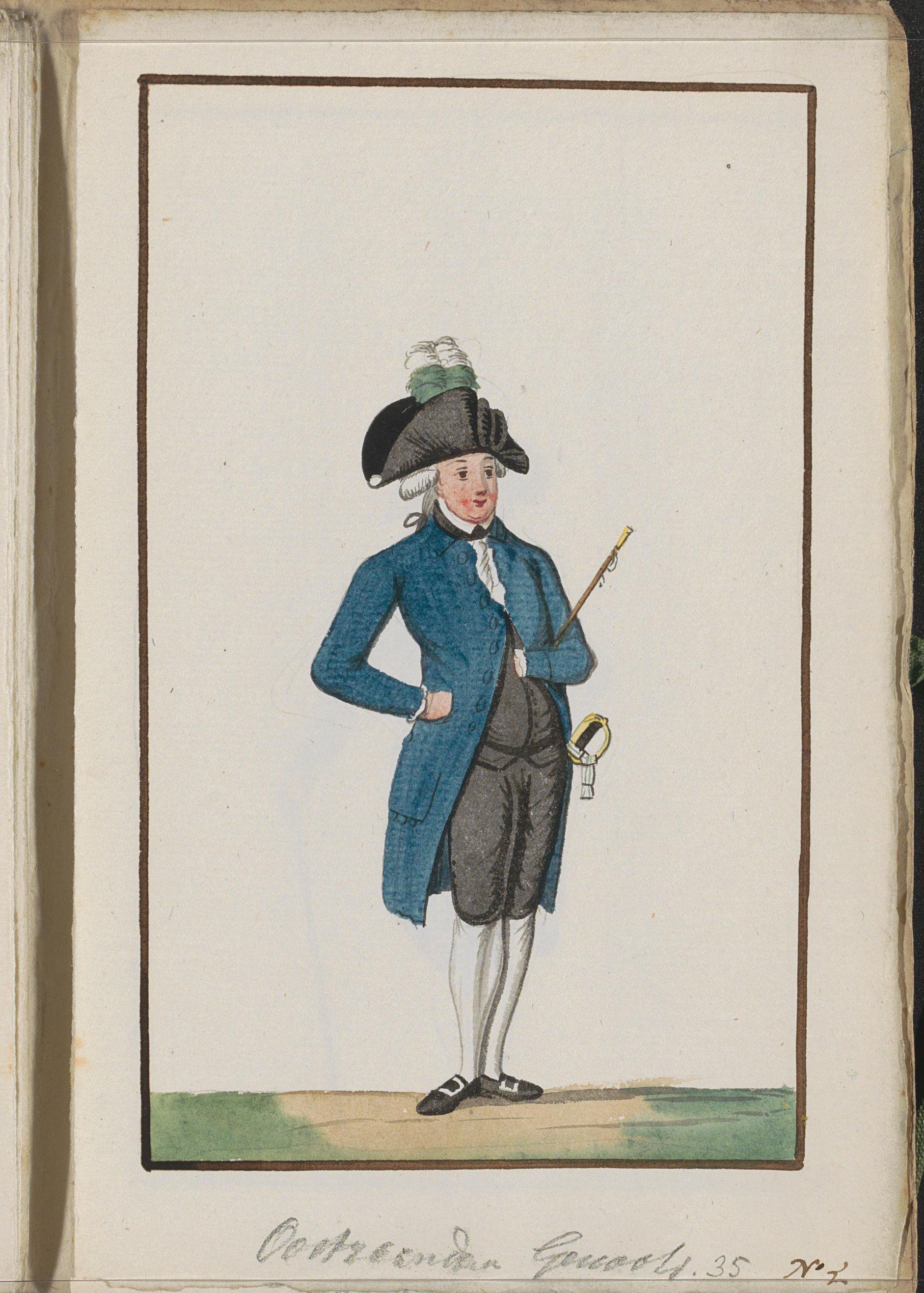 Montering van het exercitiegenootschap van Oostzaan, ca. 1785