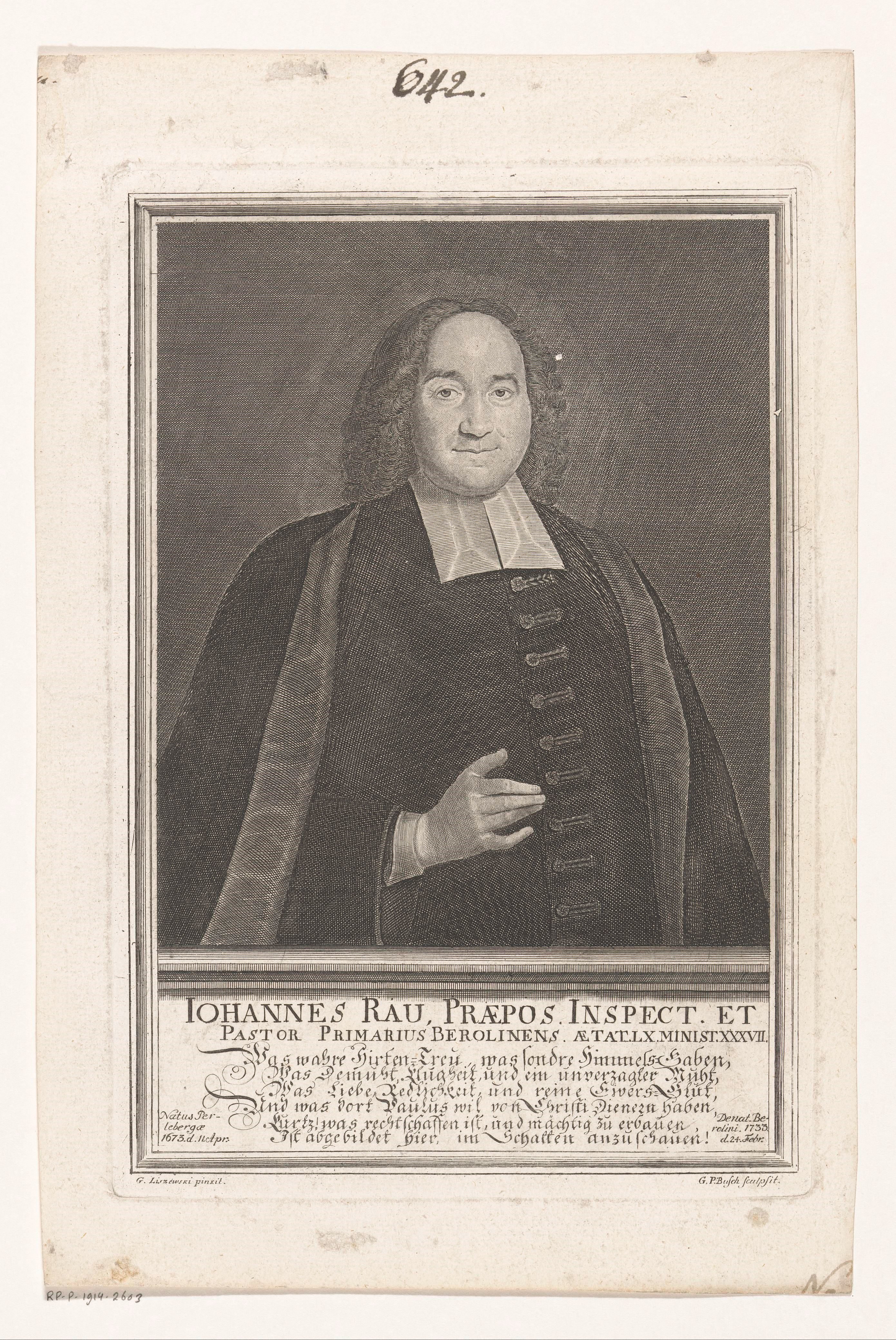 Portret van Johann Rau