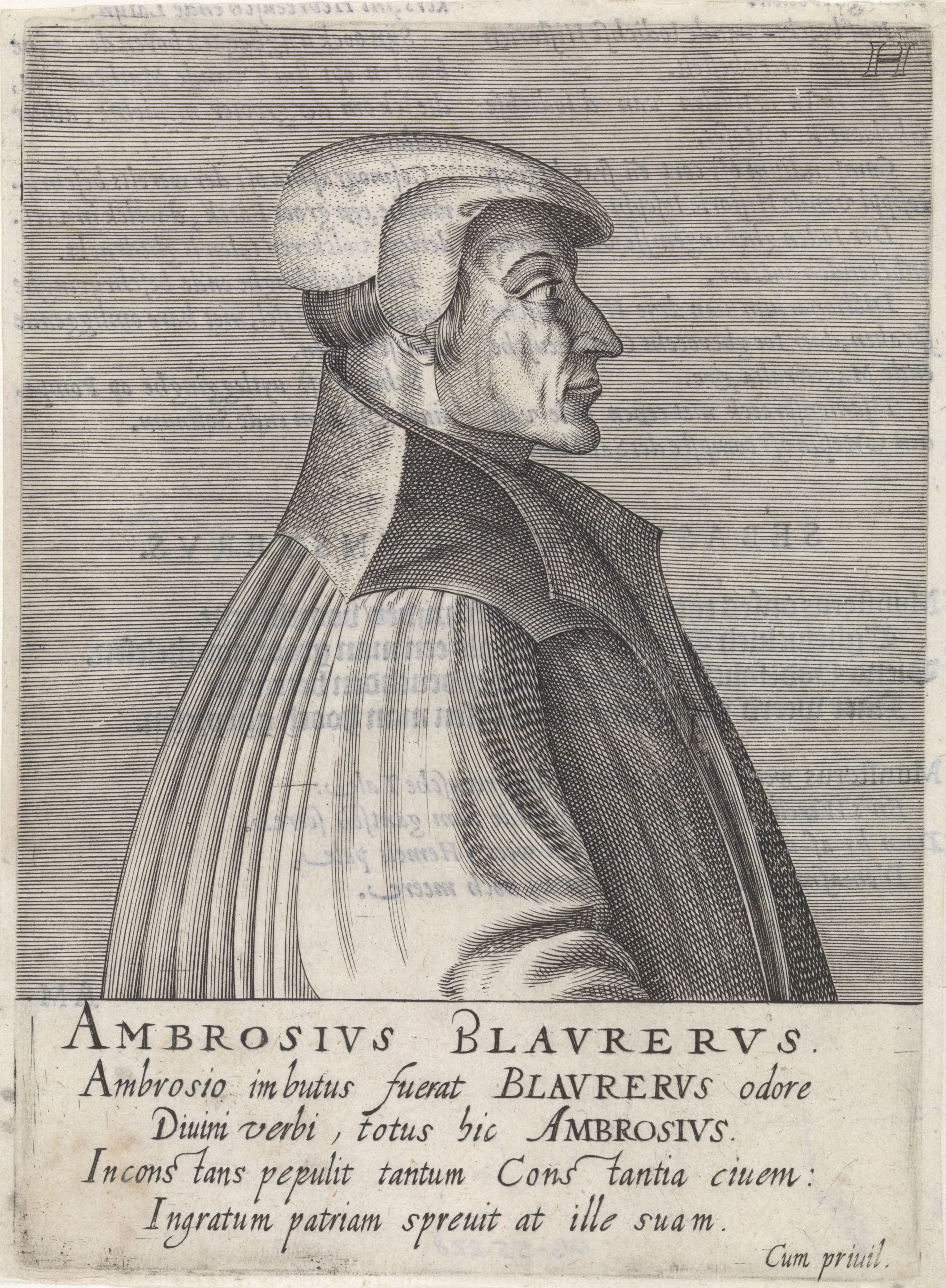 Portret van Ambrosius Blaurer