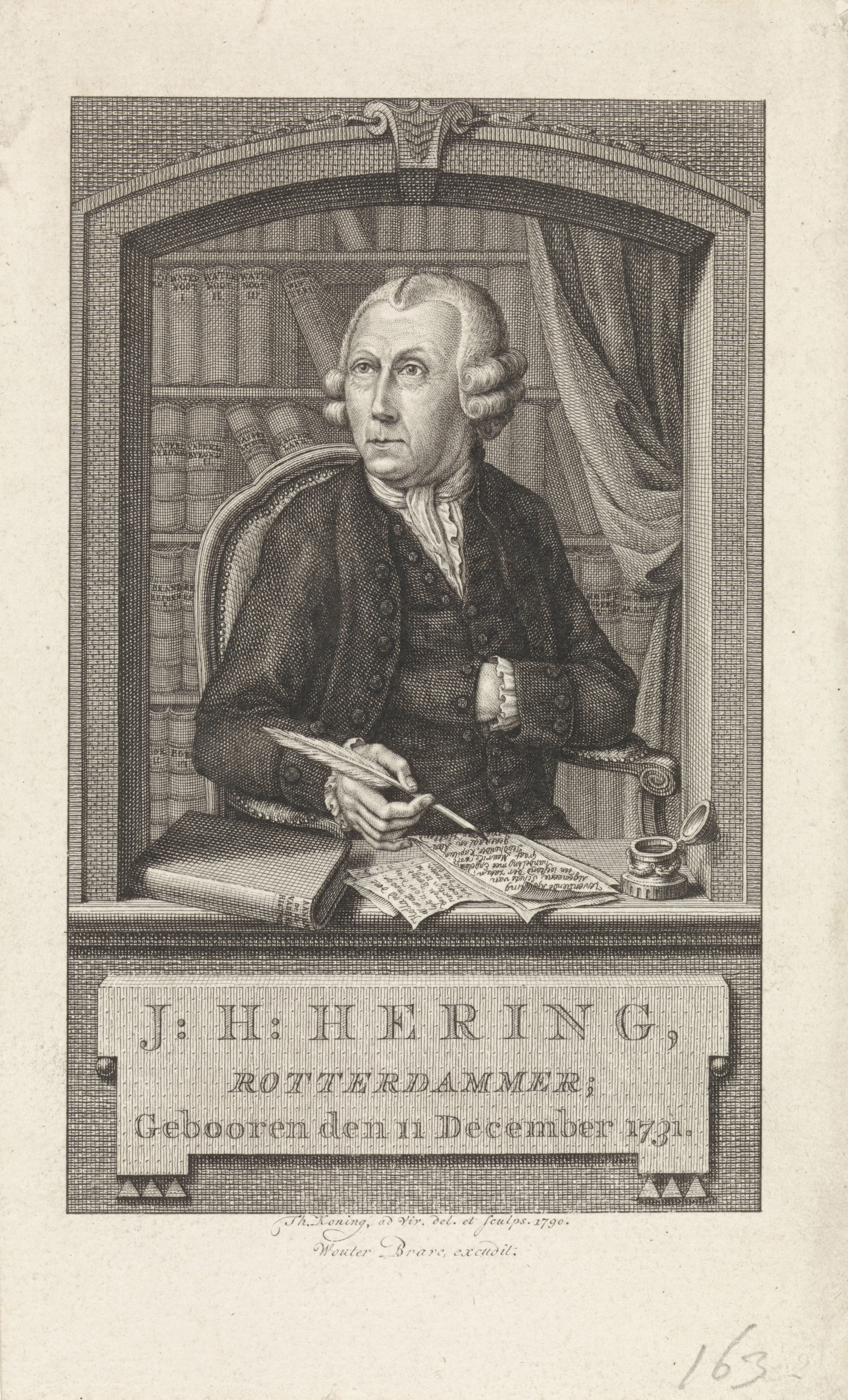 Portret van Johan Hendrik Hering