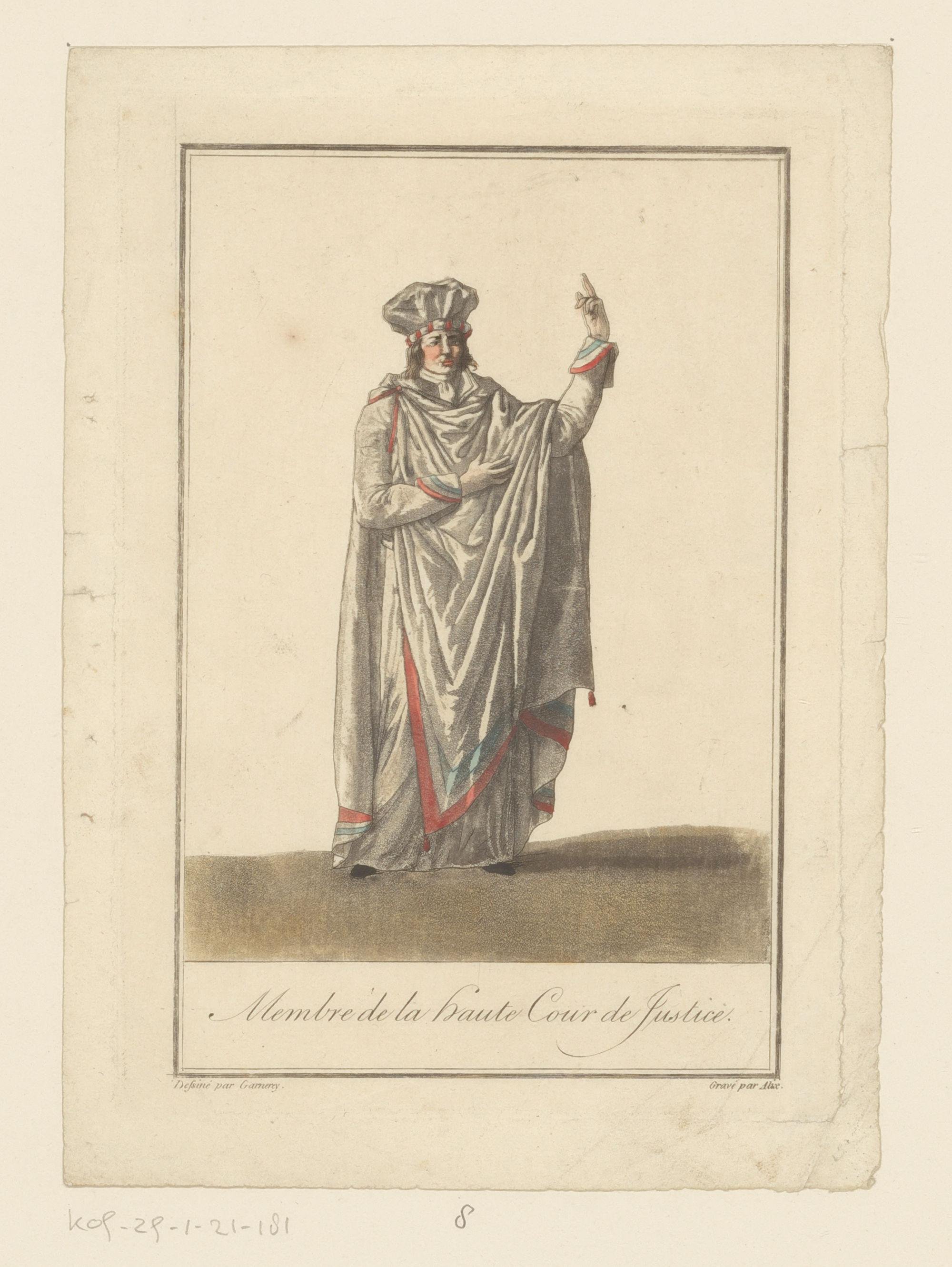 Kostuum van een lid van de rechtbank