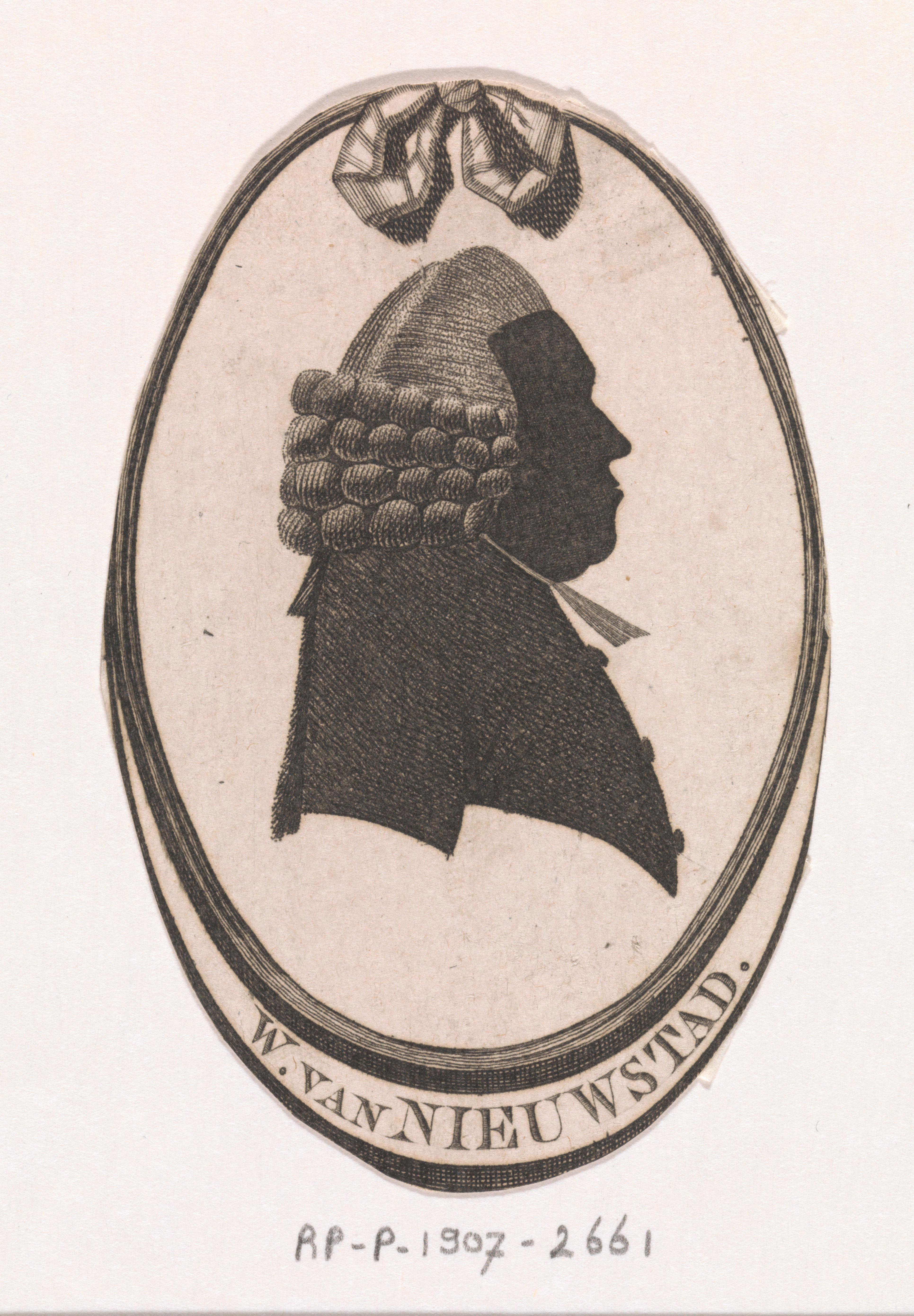 Silhouetportret van W. van Nieuwstad