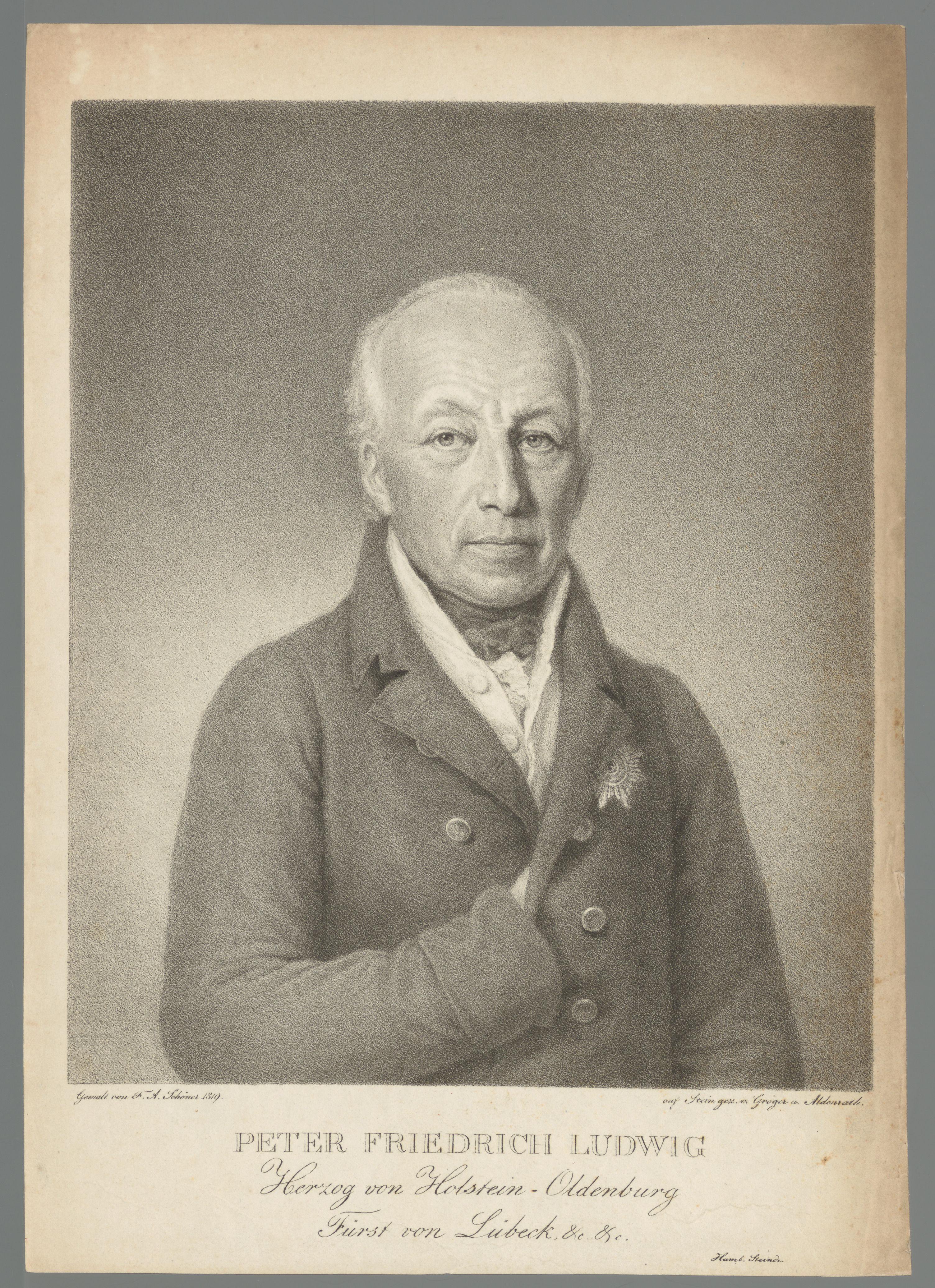 Portret van Peter Friedrich Ludwig von Oldenburg