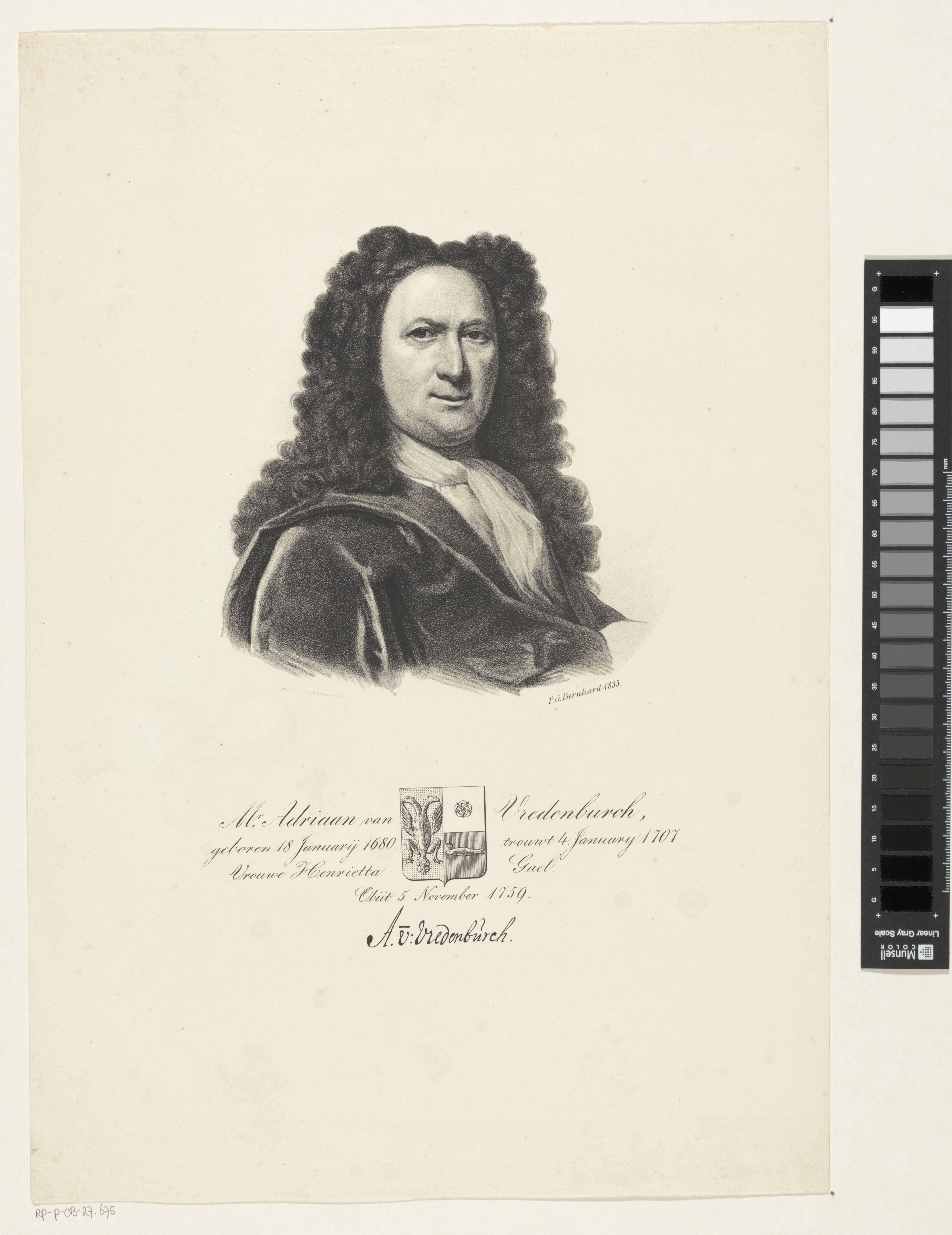 Portret van Adriaan van Vredenburch