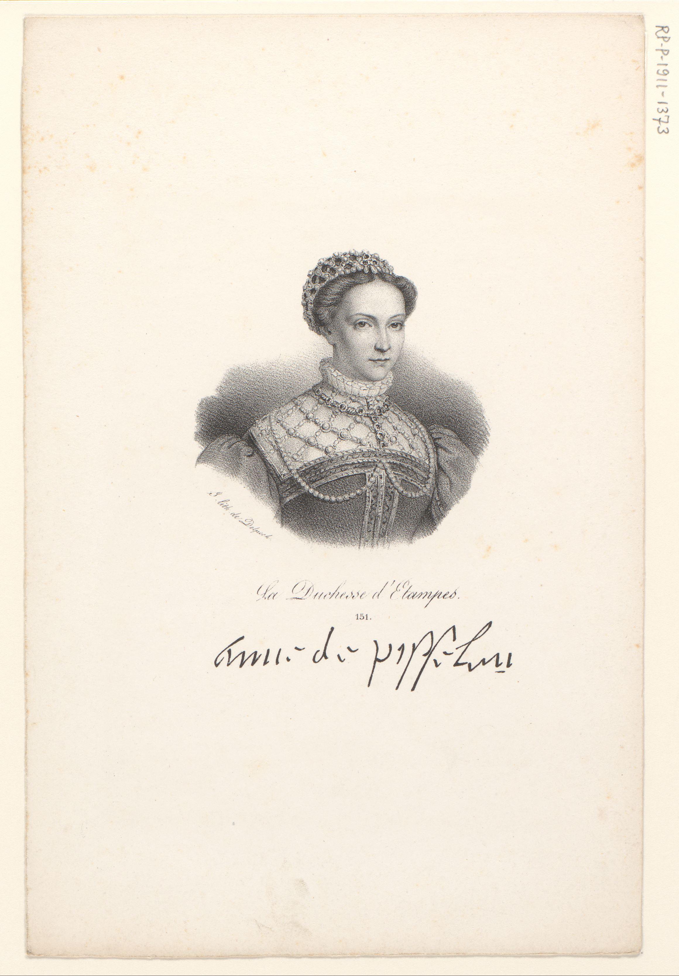 Portret van Anne de Pisseleu d'Heilly