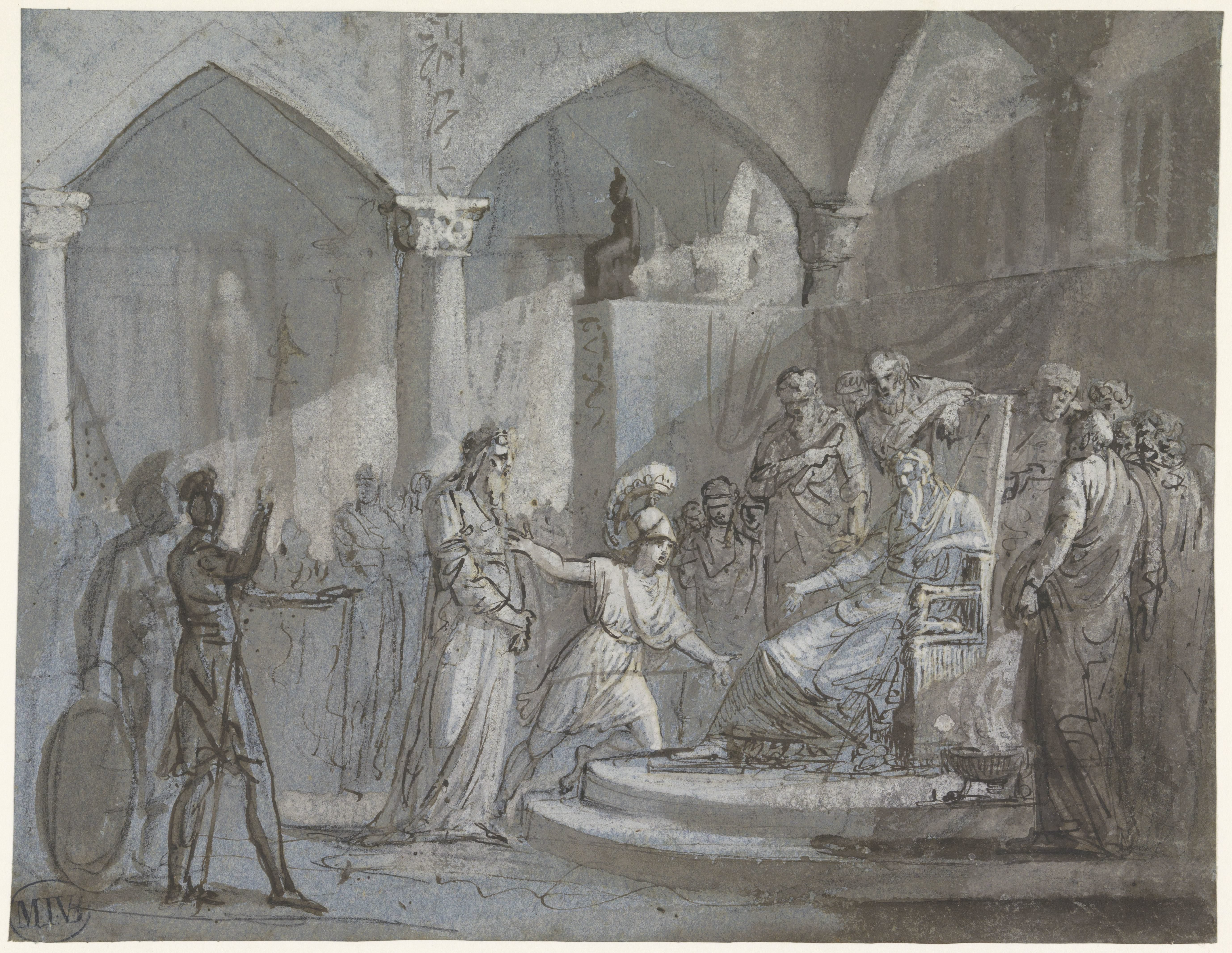 Telemachus en Mentor voor koning Sesostris