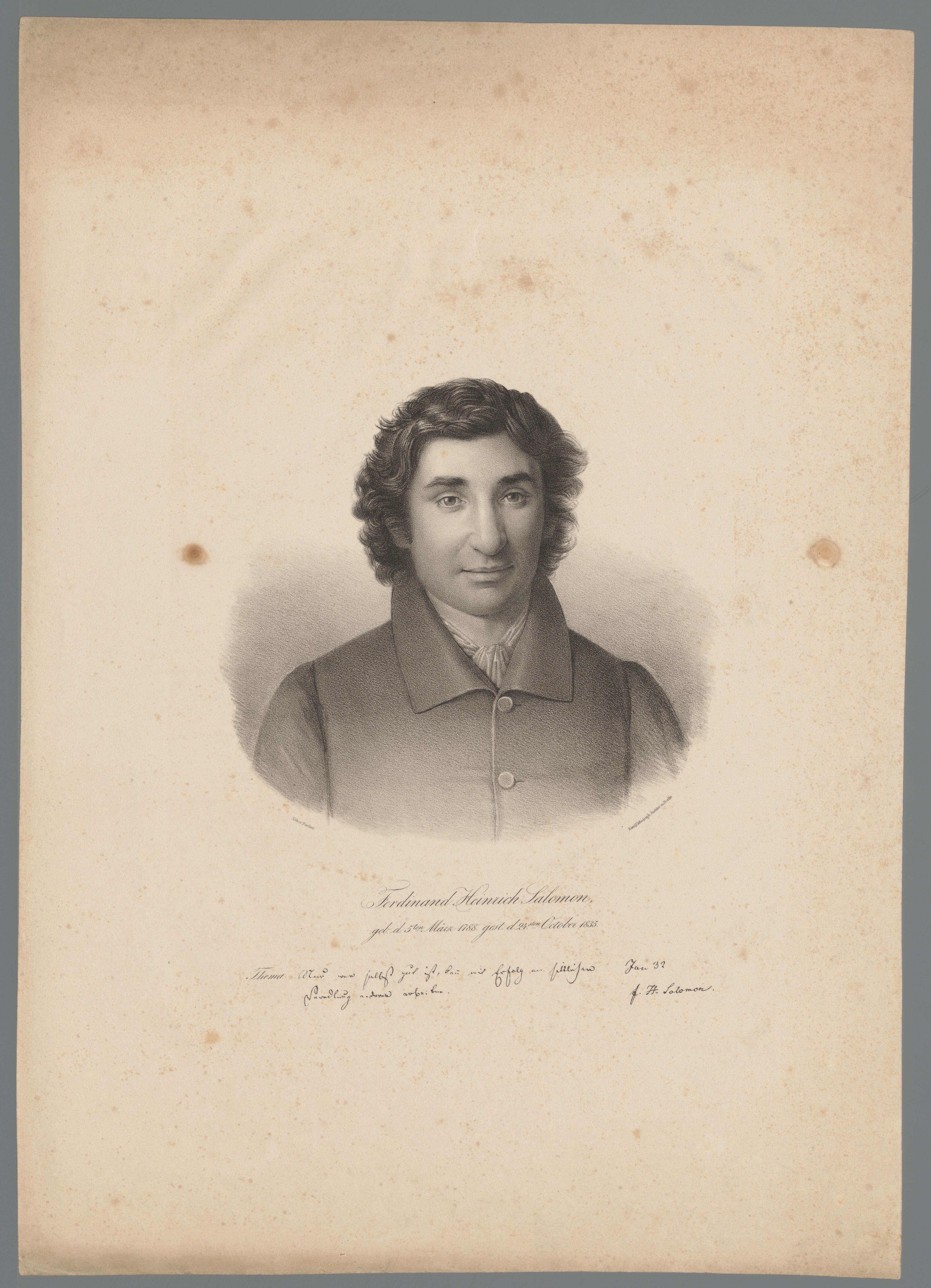 Portret van Ferdinand Heinrich Salomon
