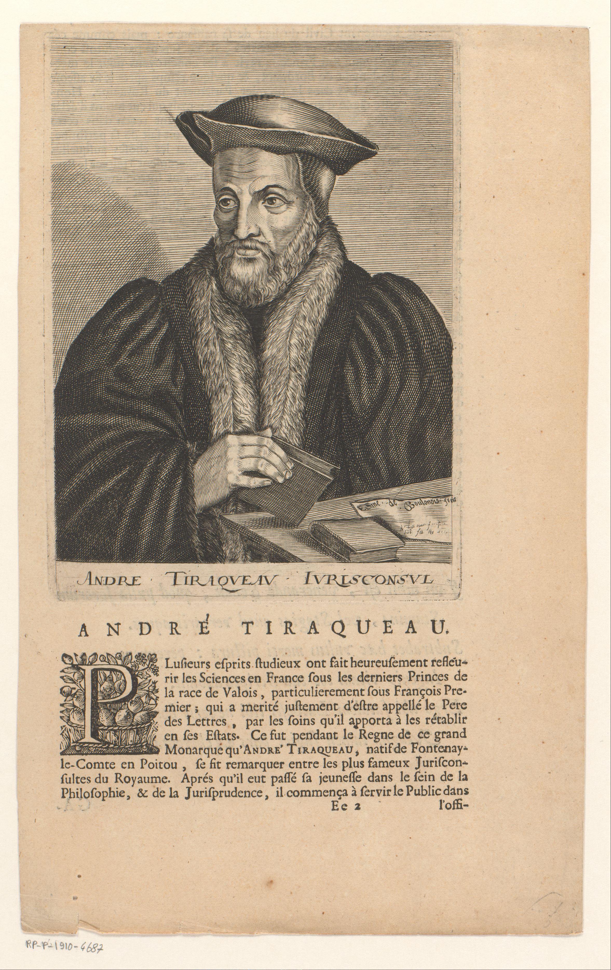 Portret van André Tiraqueau