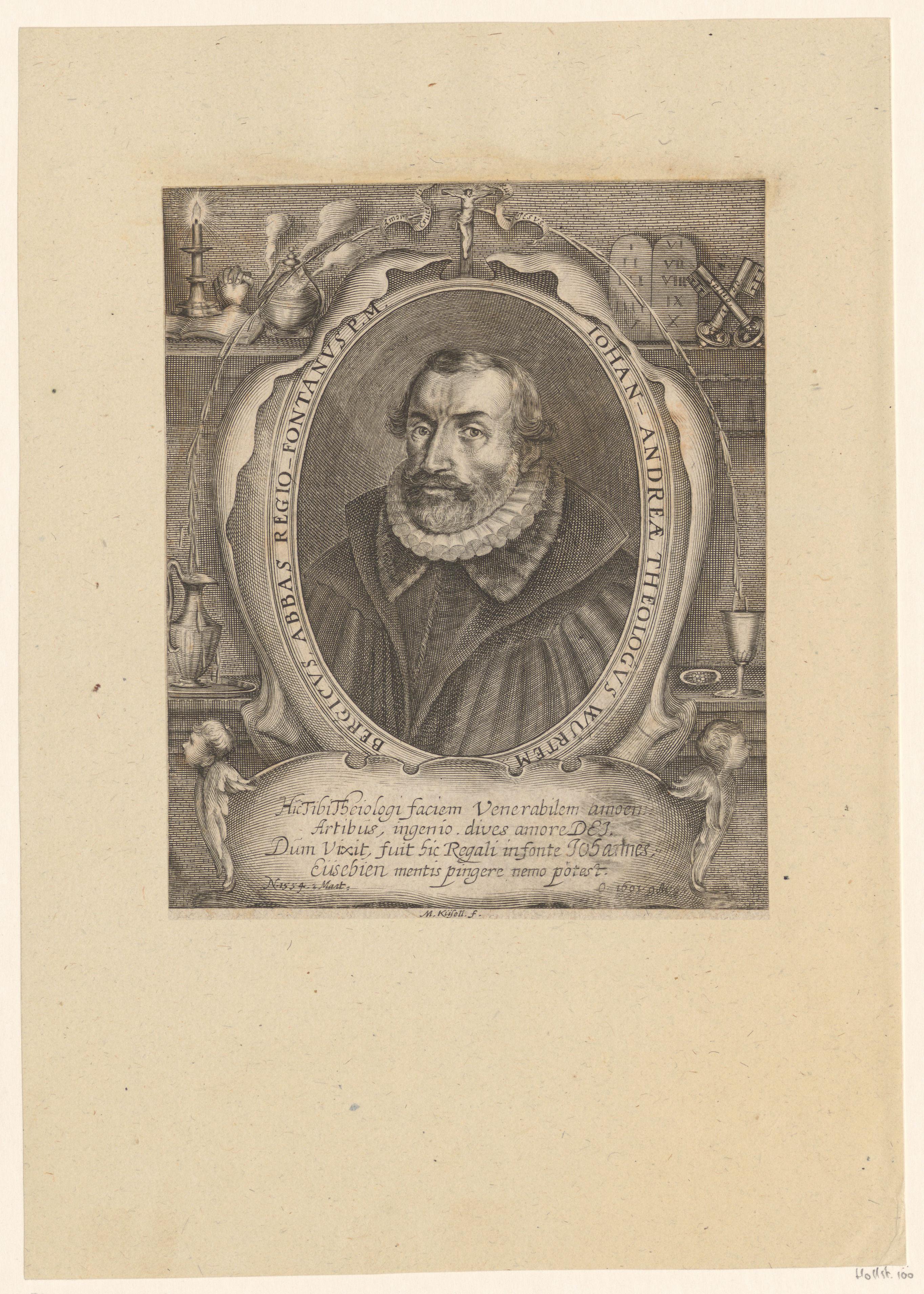 Portret van Johann Valentin Andreae