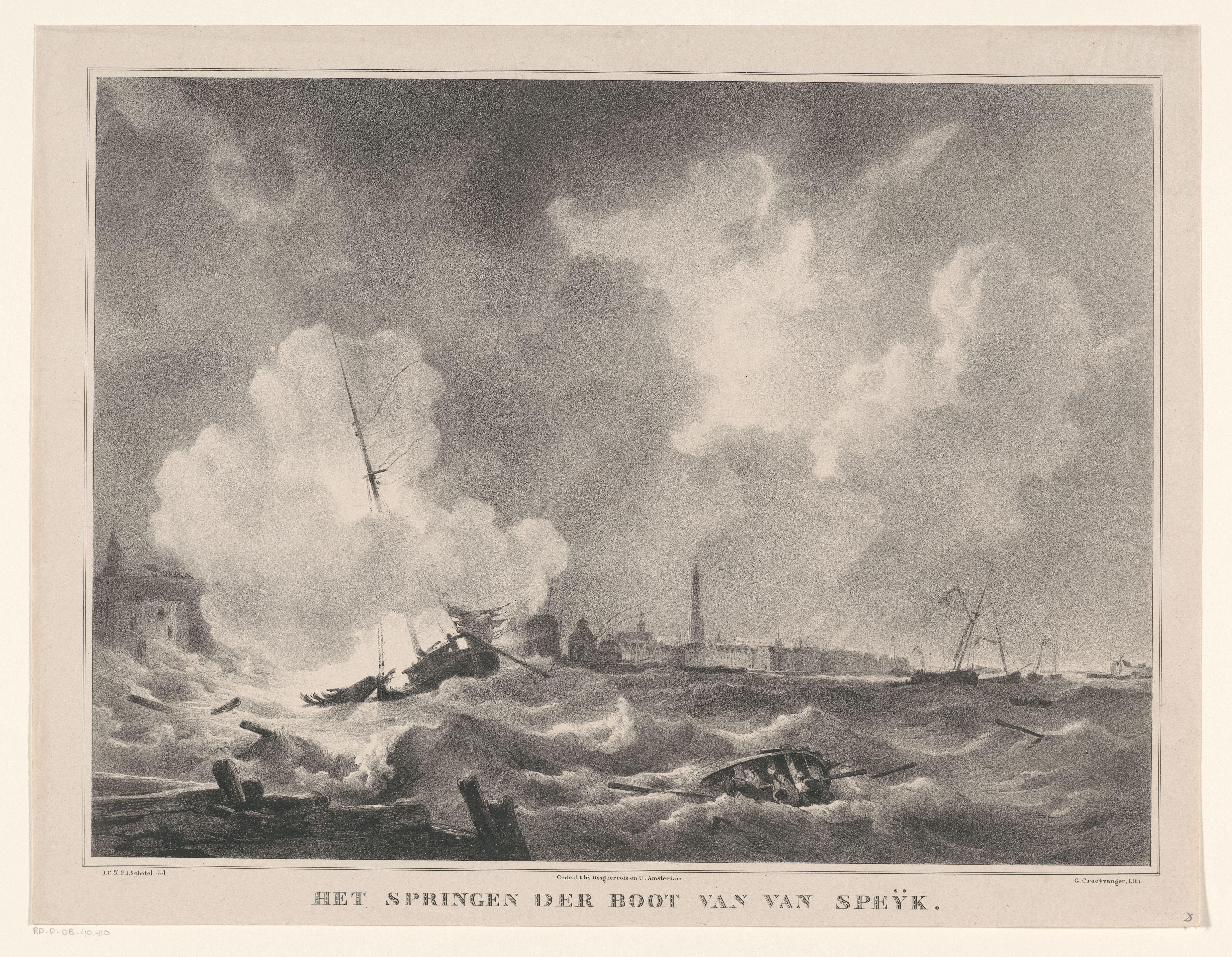 Ontploffen van de boot van Jan van Speyk