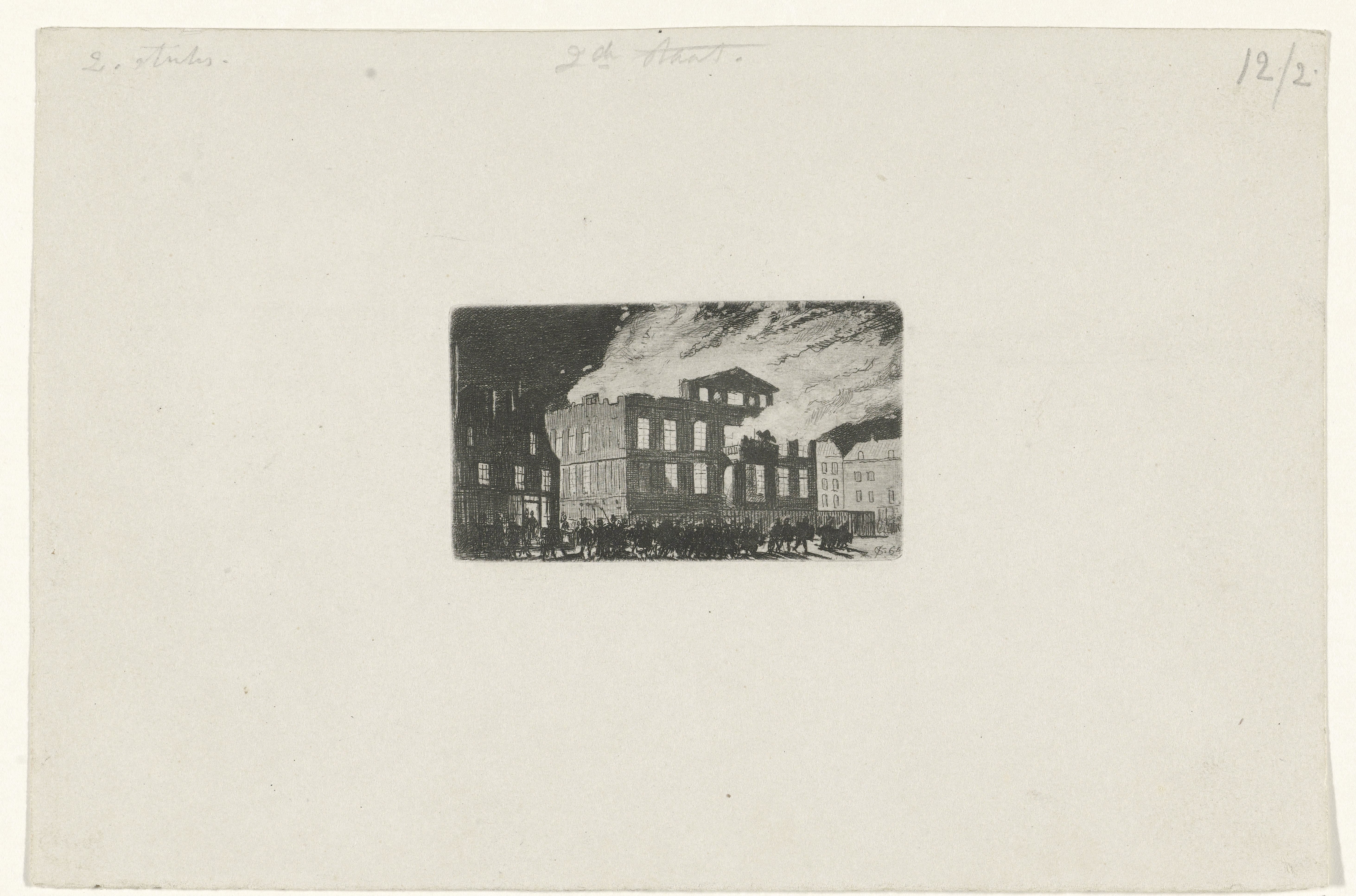 Brand in Museum Boijmans, 1864