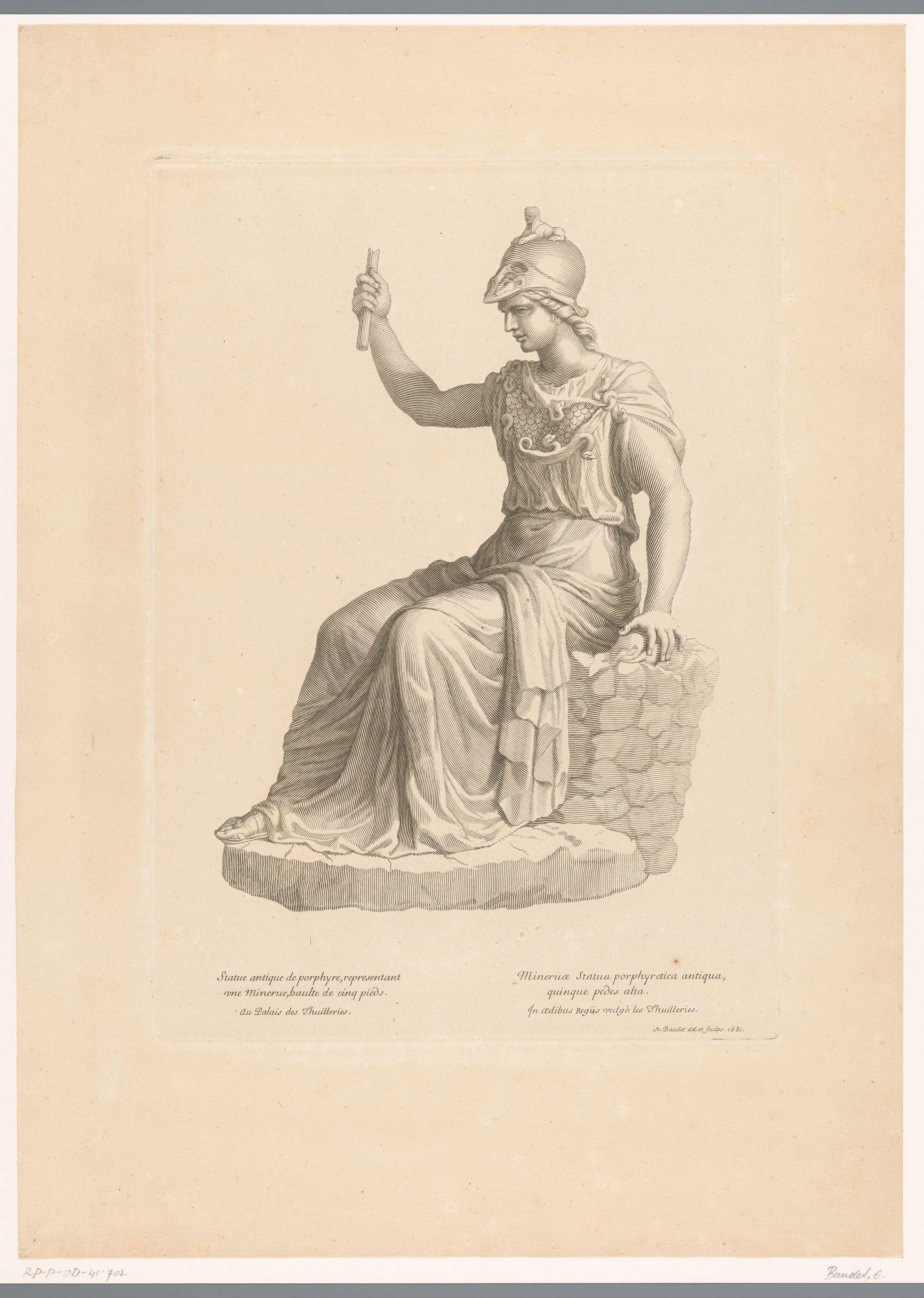 Antiek standbeeld van Minerva