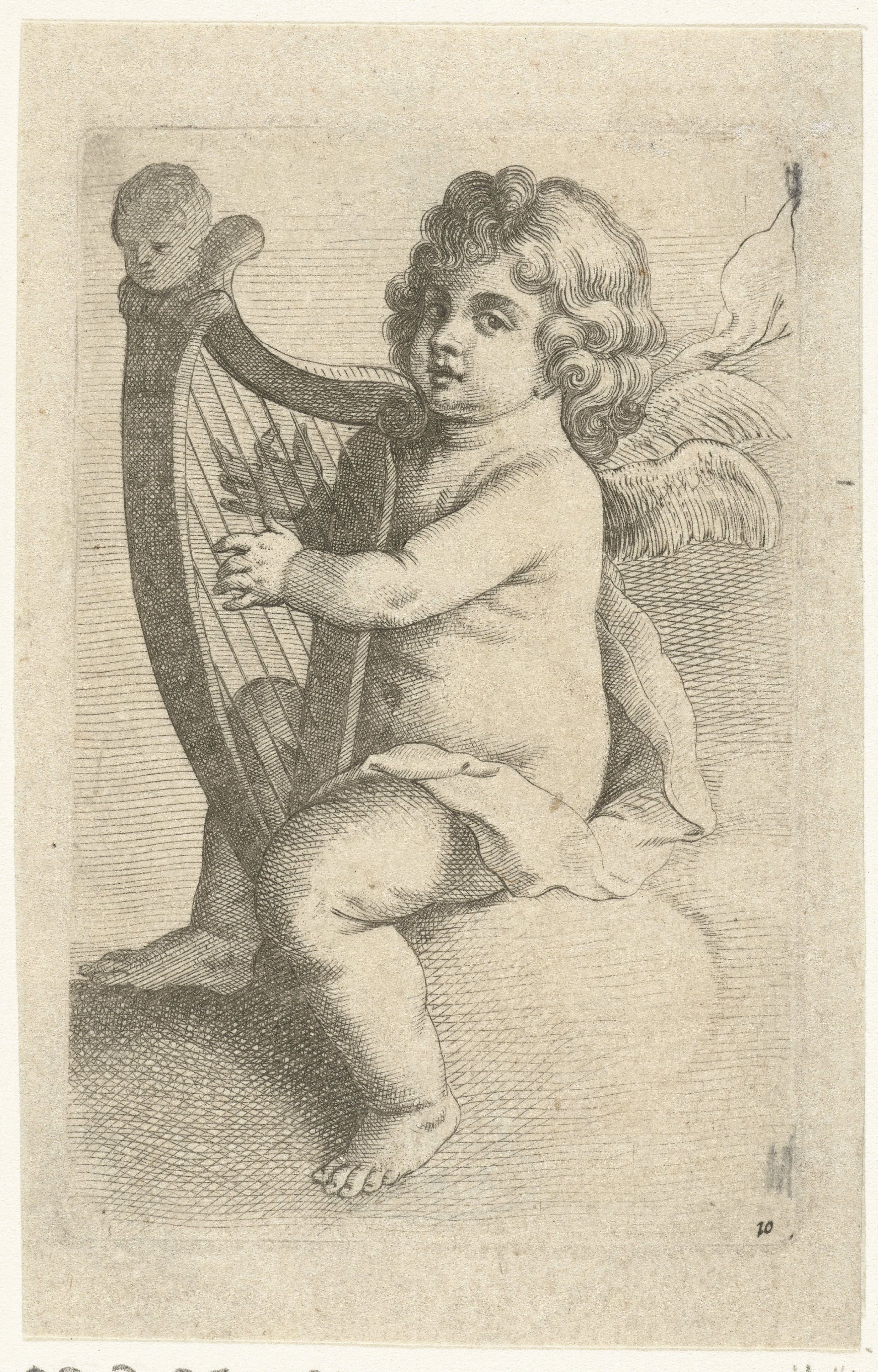Harp spelend engeltje