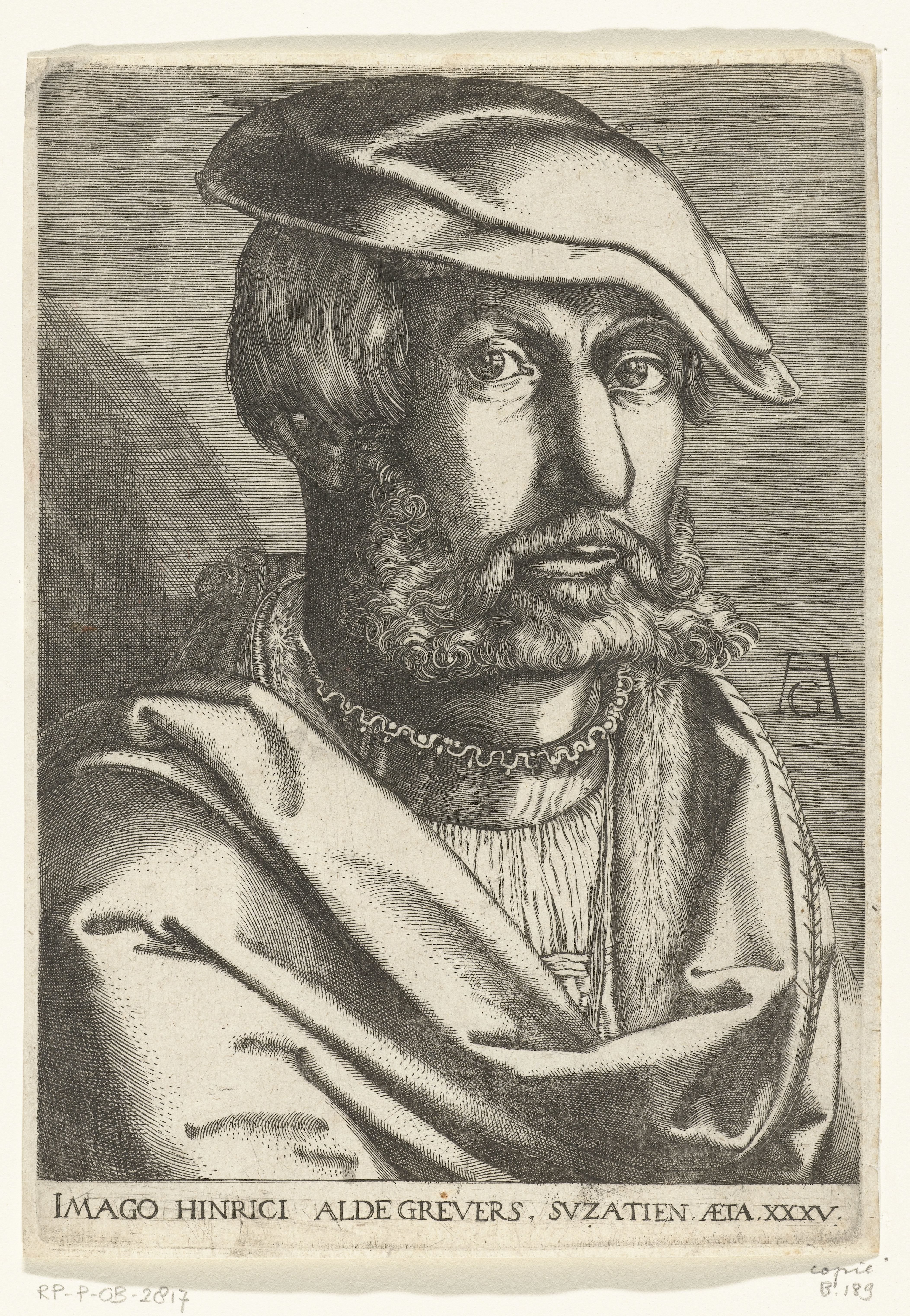Portret van Heinrich Aldegrever