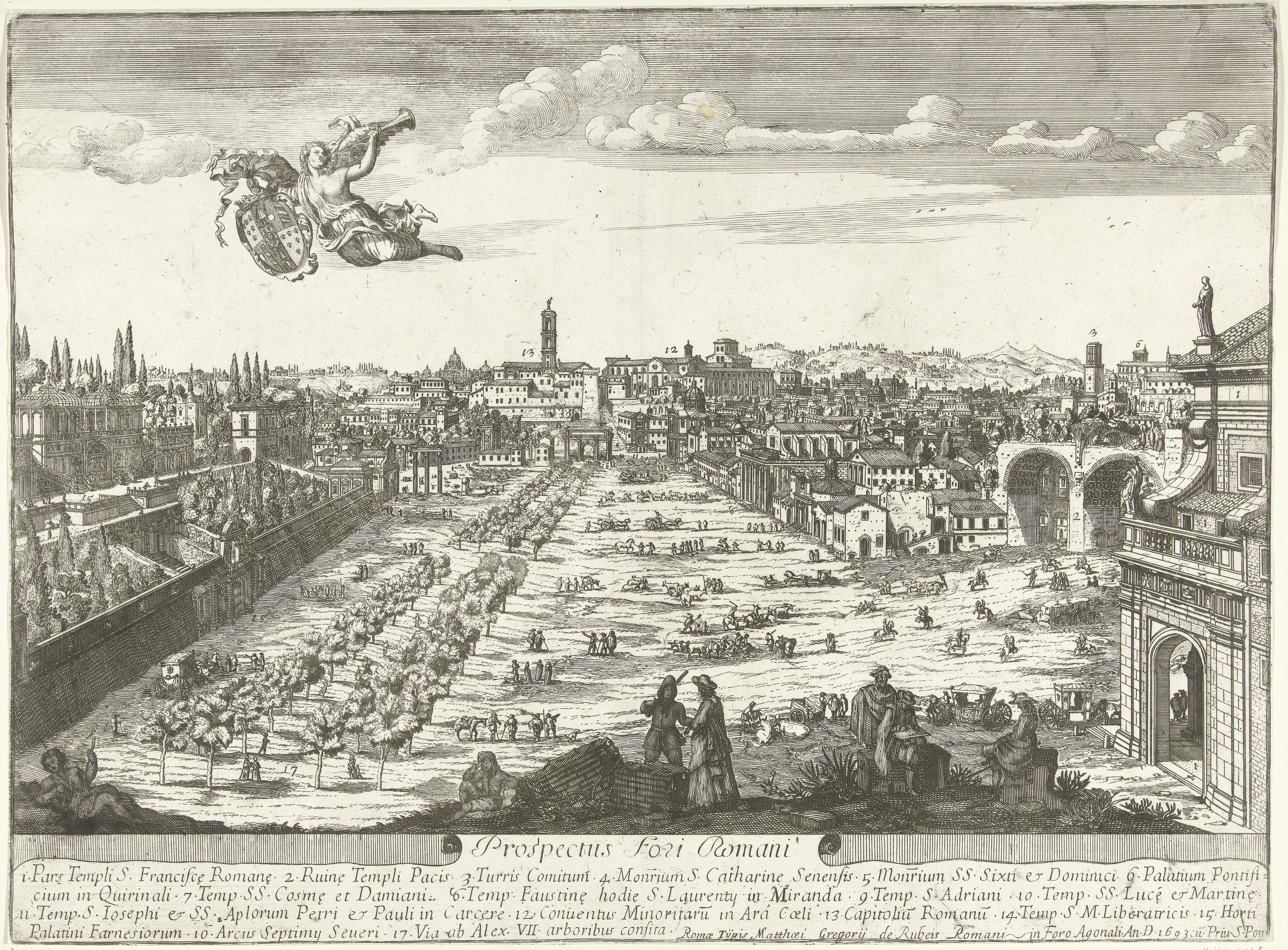 Gezicht op het Forum Romanum
