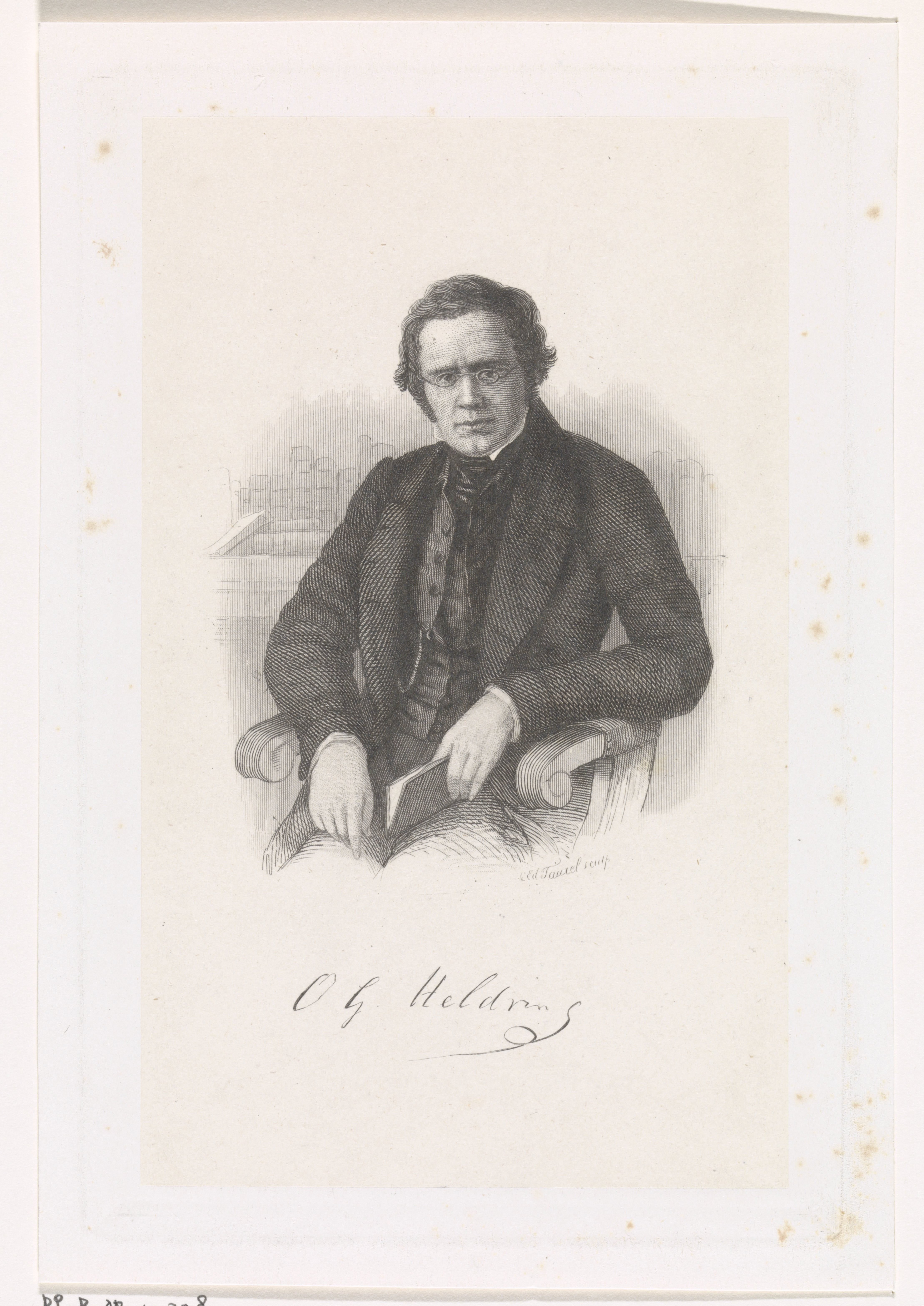 Portret van de dominee Otto Gerhard Heldring