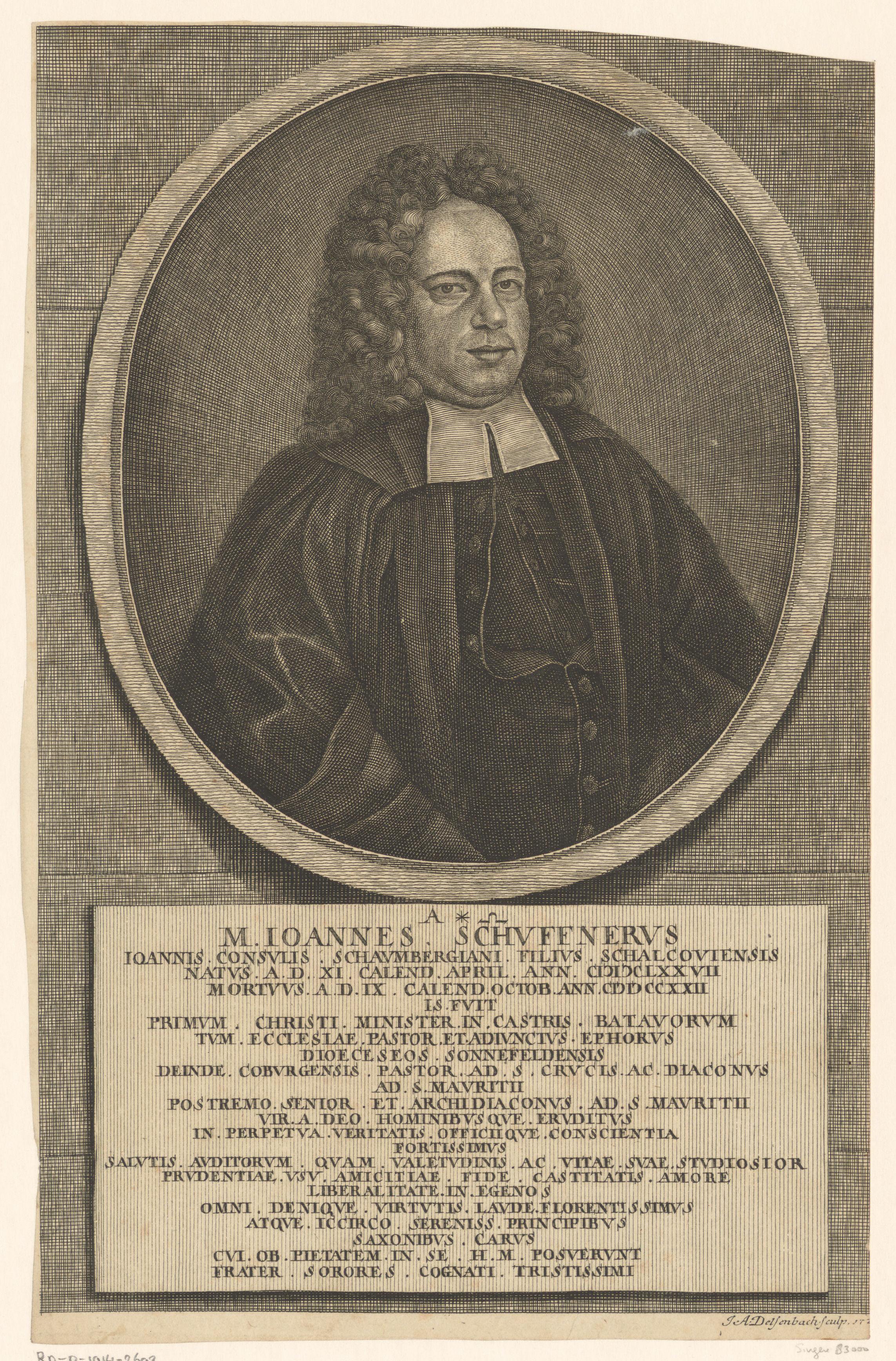 Portret van Johann Schuffner