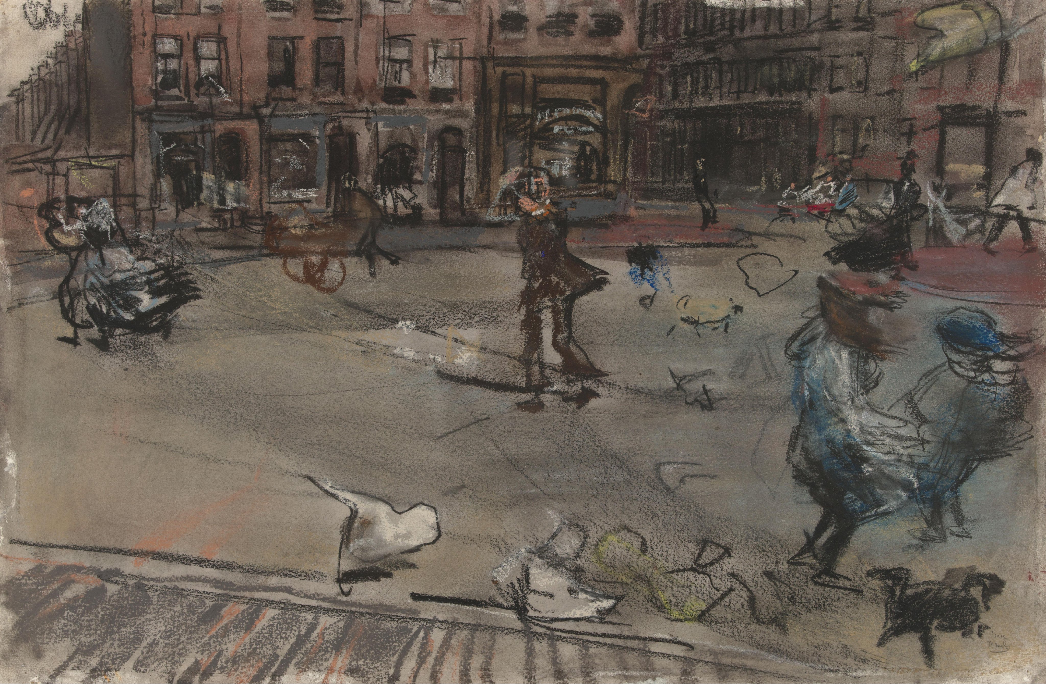 Windvlaag op het Dapperplein in Amsterdam