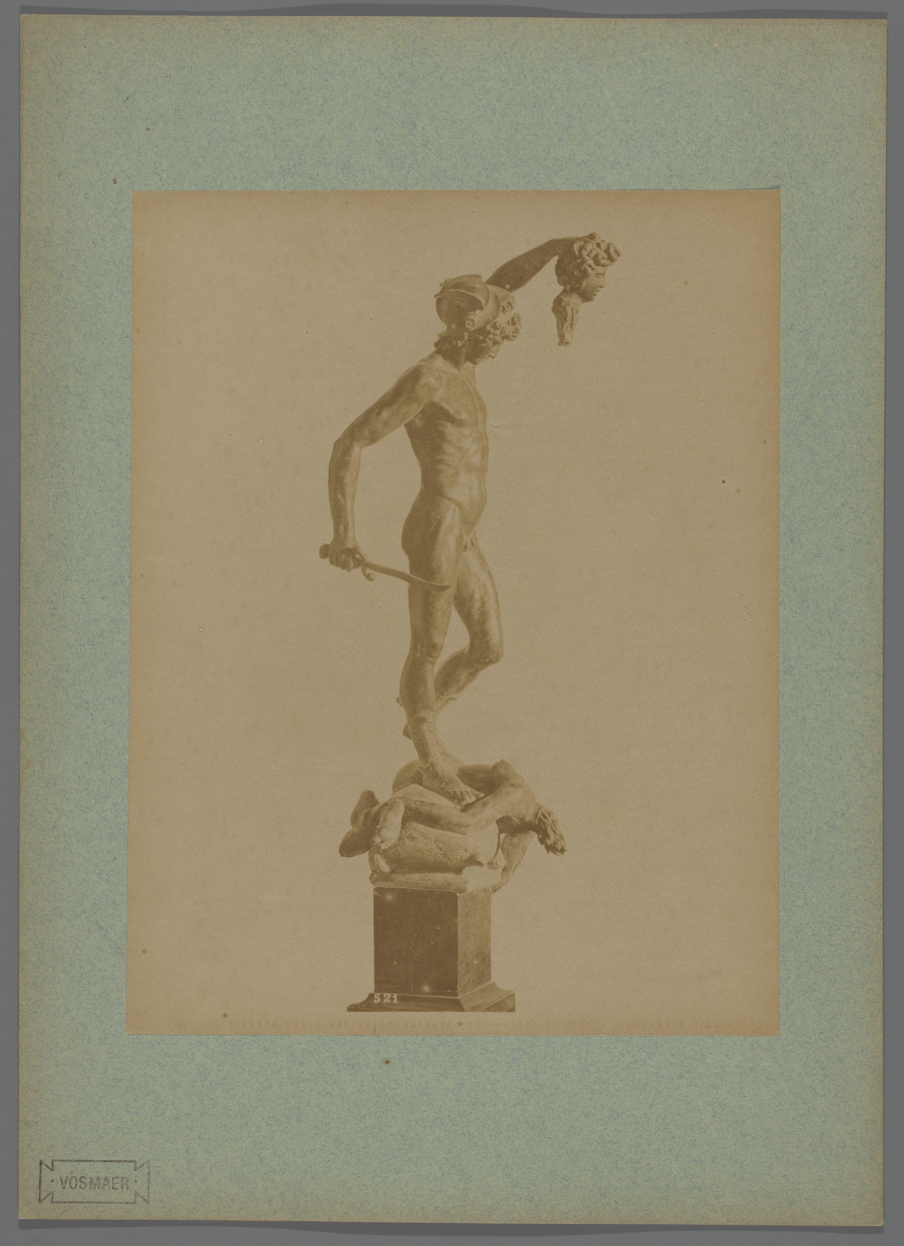 Ontwerp voor sculptuur van Perseus door Benvenuto Cellini in het Museo Nazionale te Florence, Italië