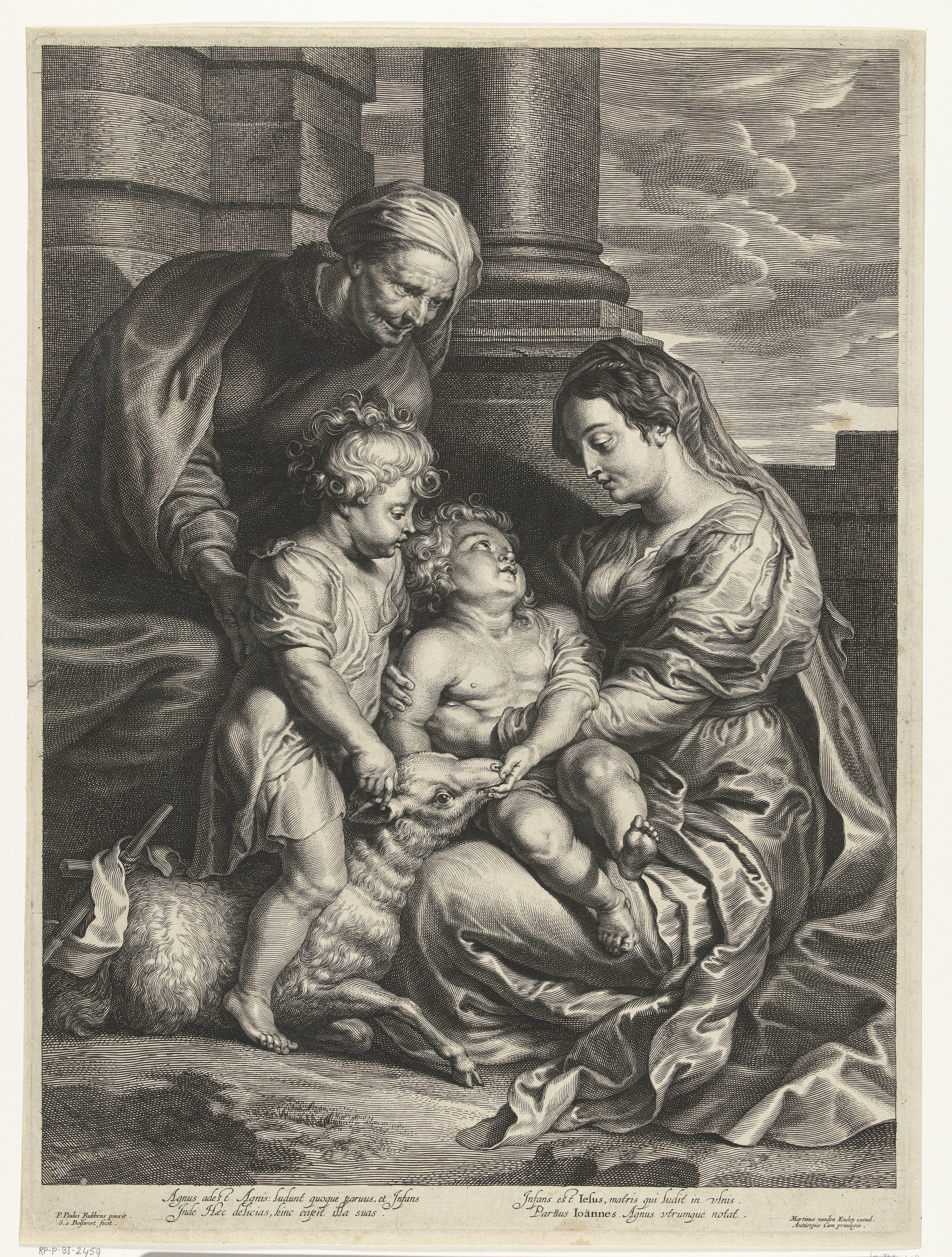 Maria met kind en heilige Anna en heilige Johannes