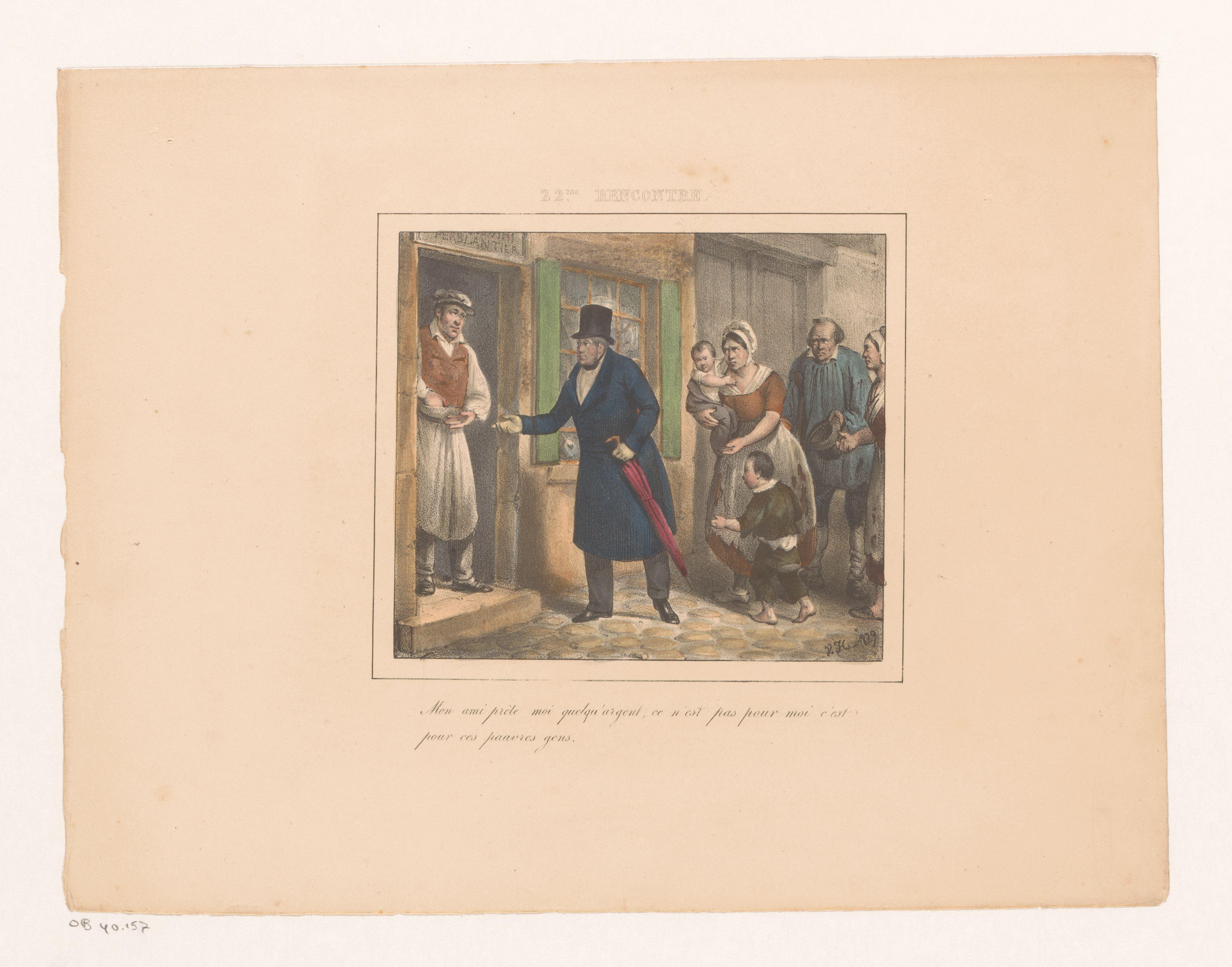 Koning Willem I leent geld voor de armen, 1829