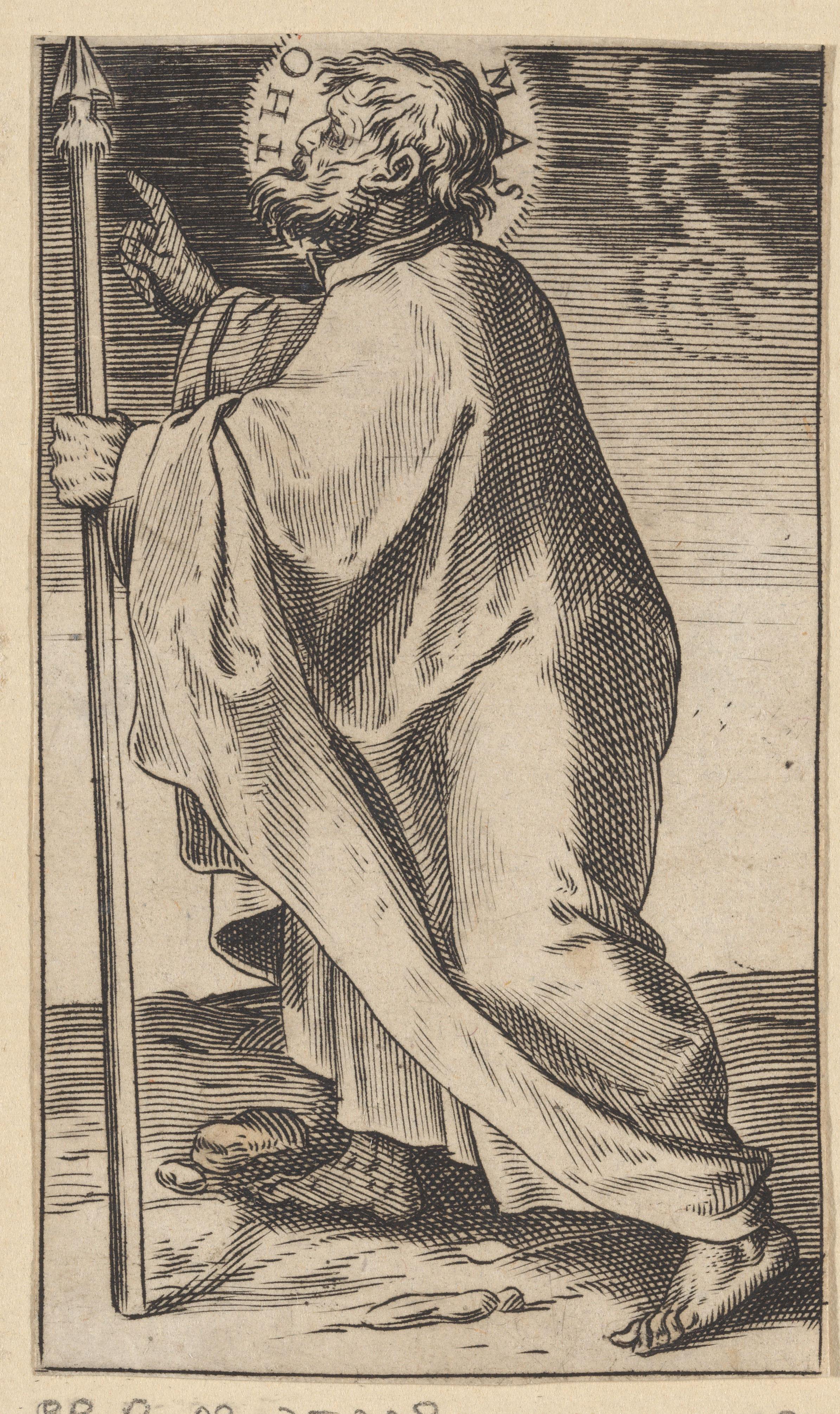 Apostel Tomas met een speer
