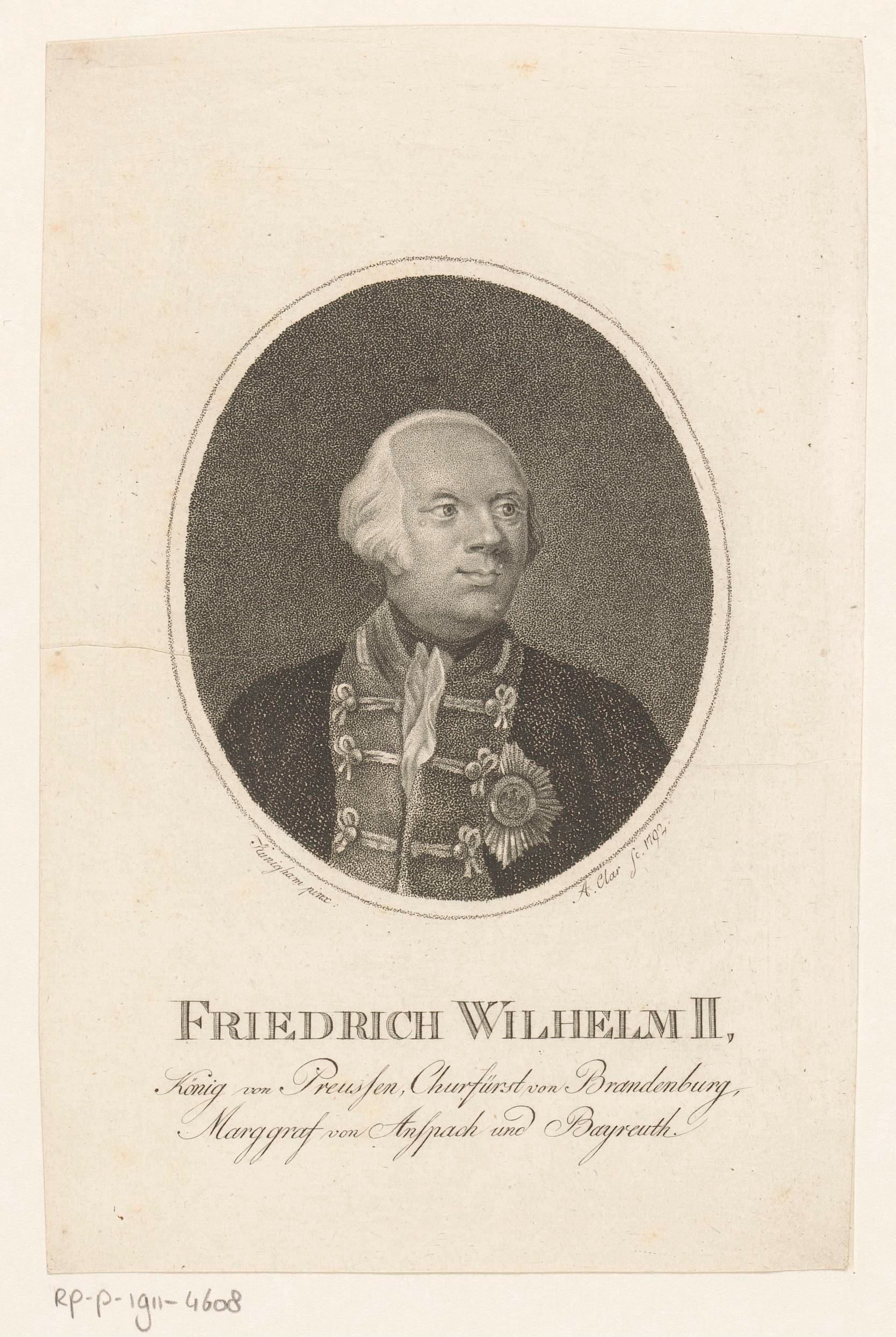 Portret van Frederik Willem II