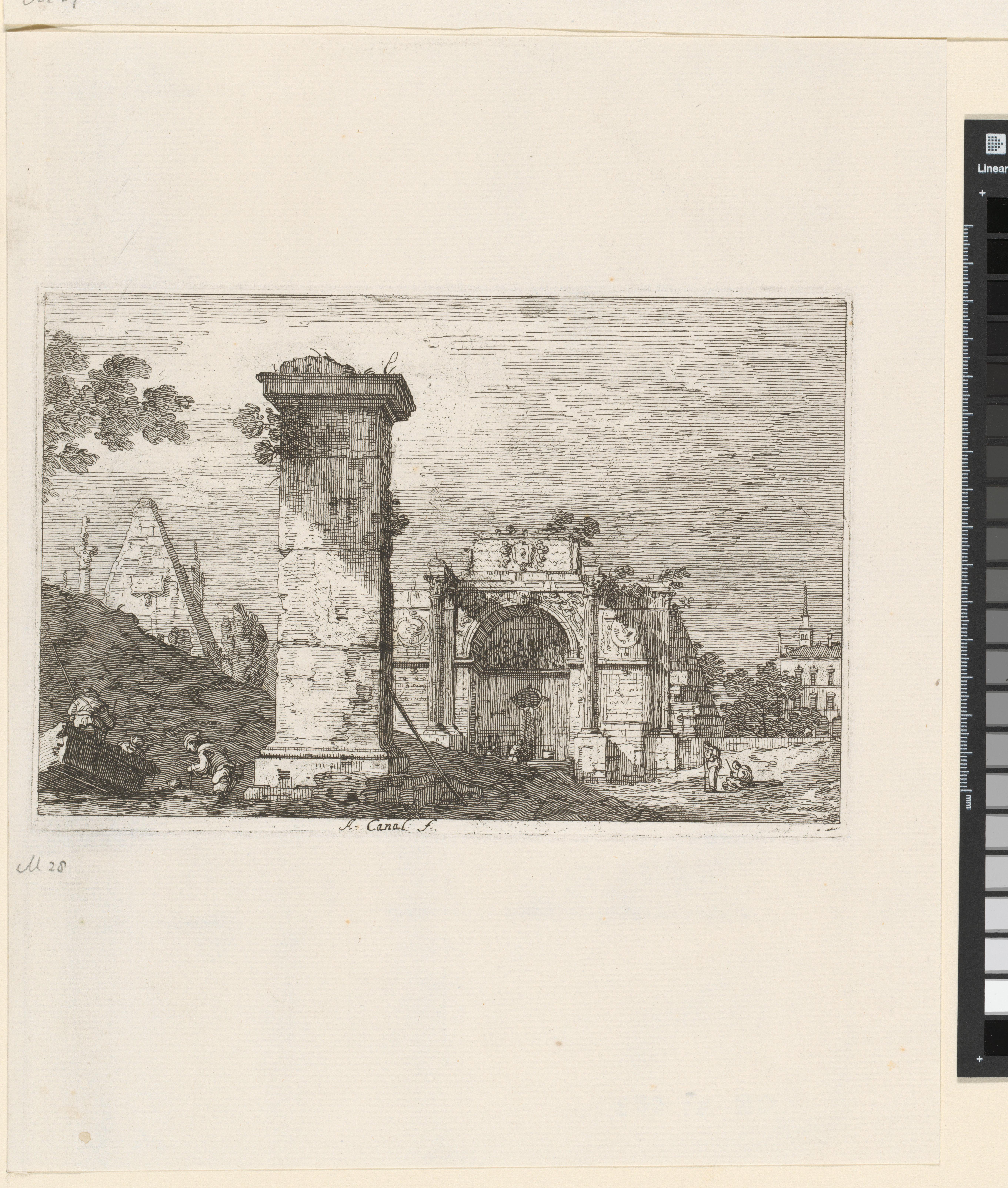 Landschap met ruïnes
