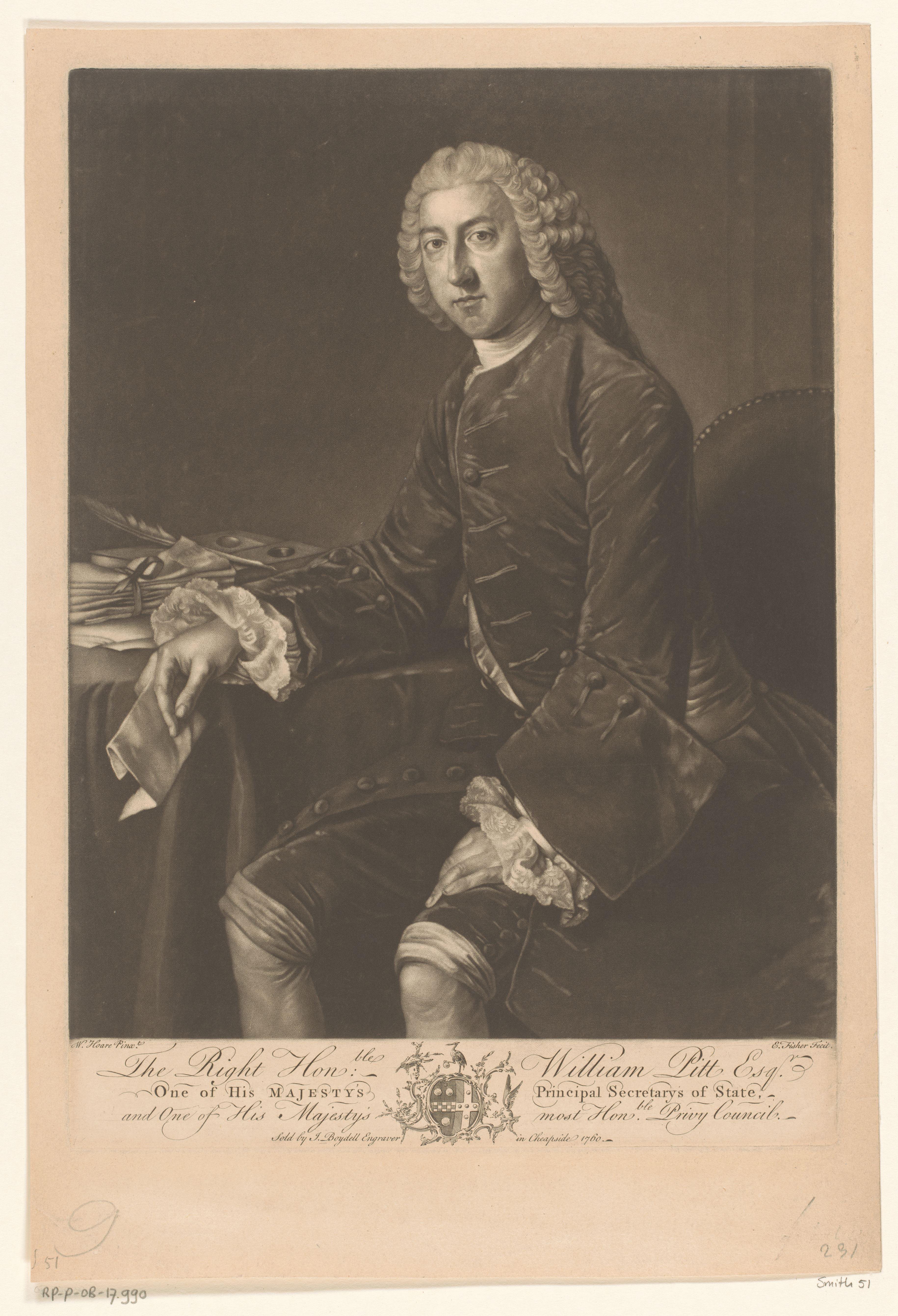 Portret van William Pitt