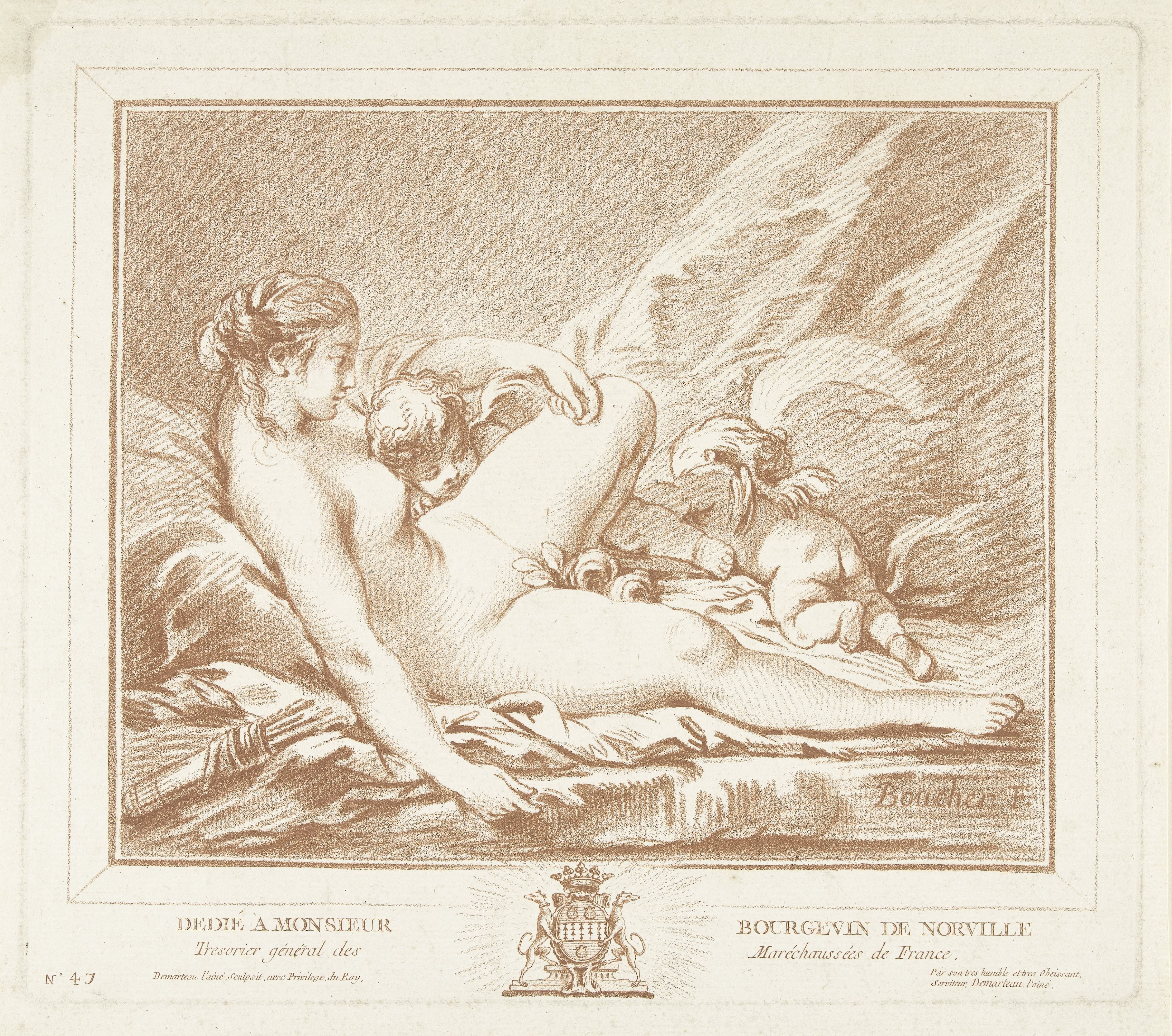 Liggende Venus met Amor en Anteros