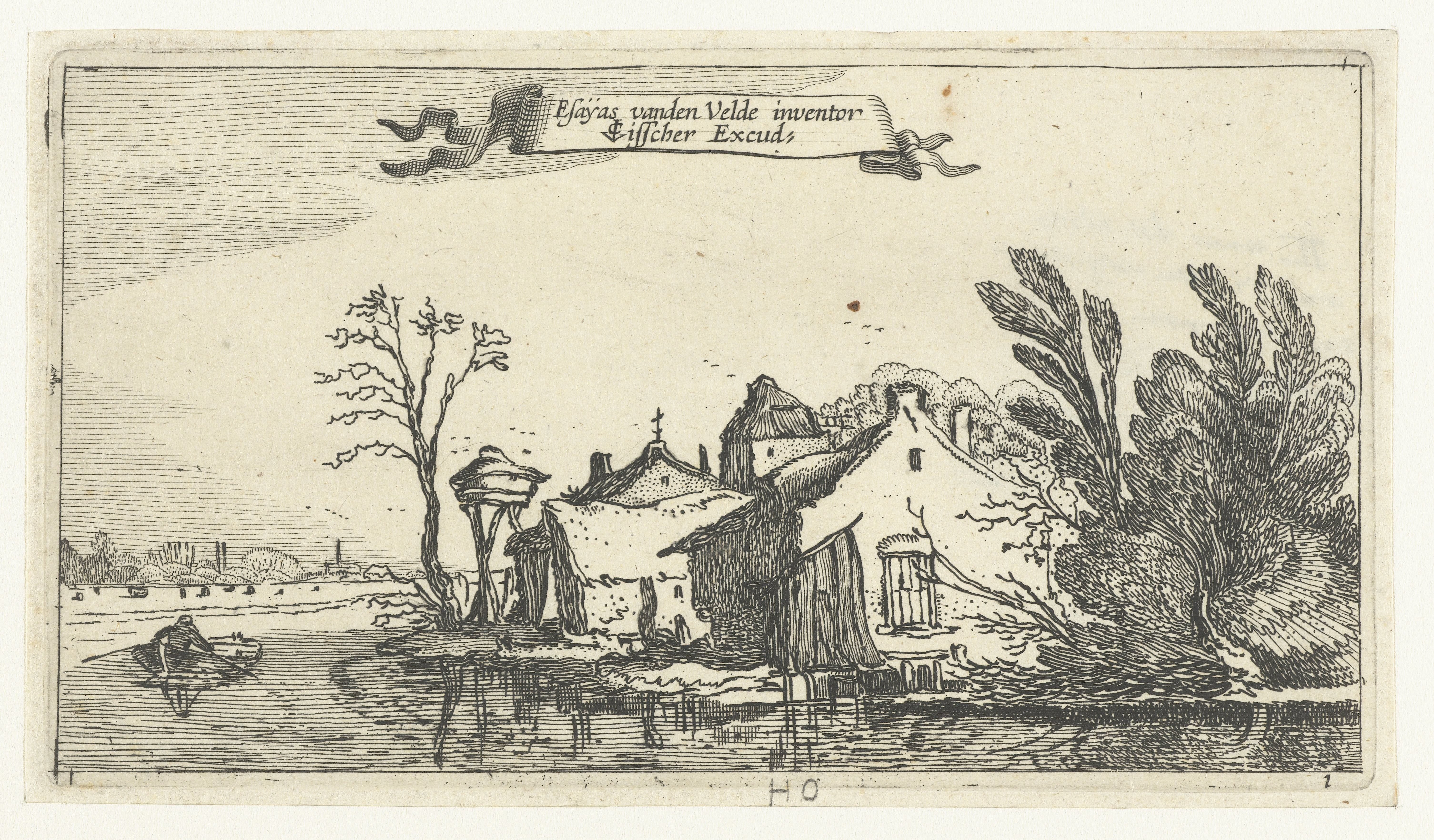 Boerderij met duiventil aan een rivier