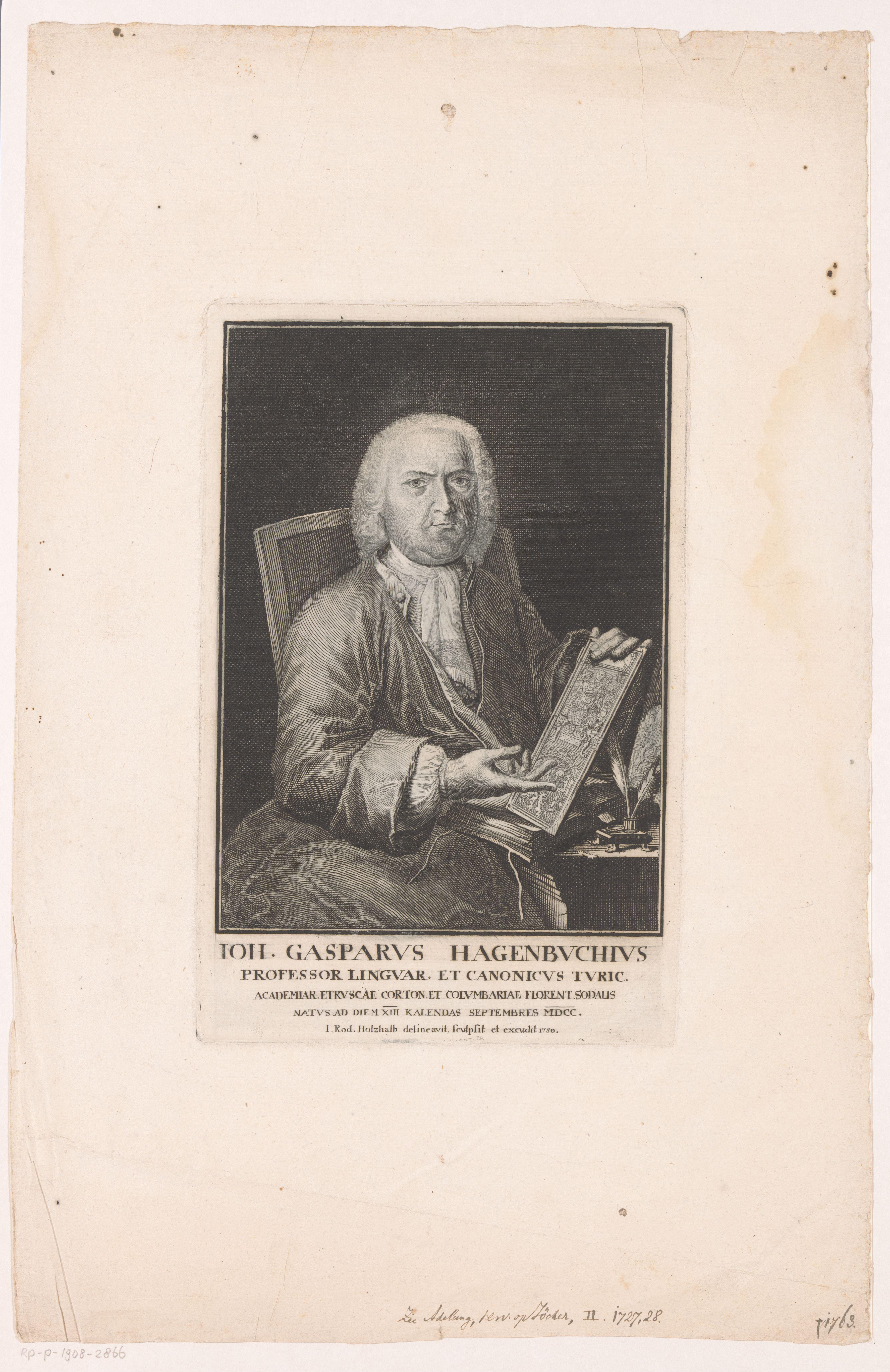 Portret van Johann Caspar Hagenbuch