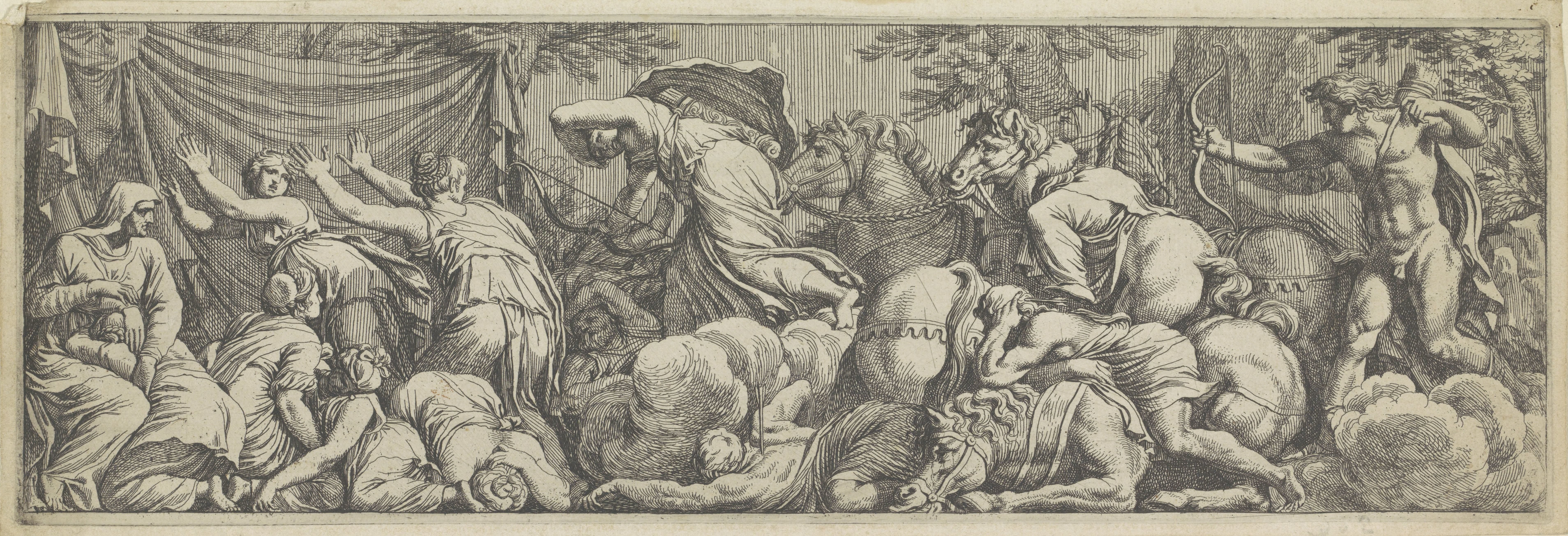 Apollo en Diana doden de kinderen van Niobe