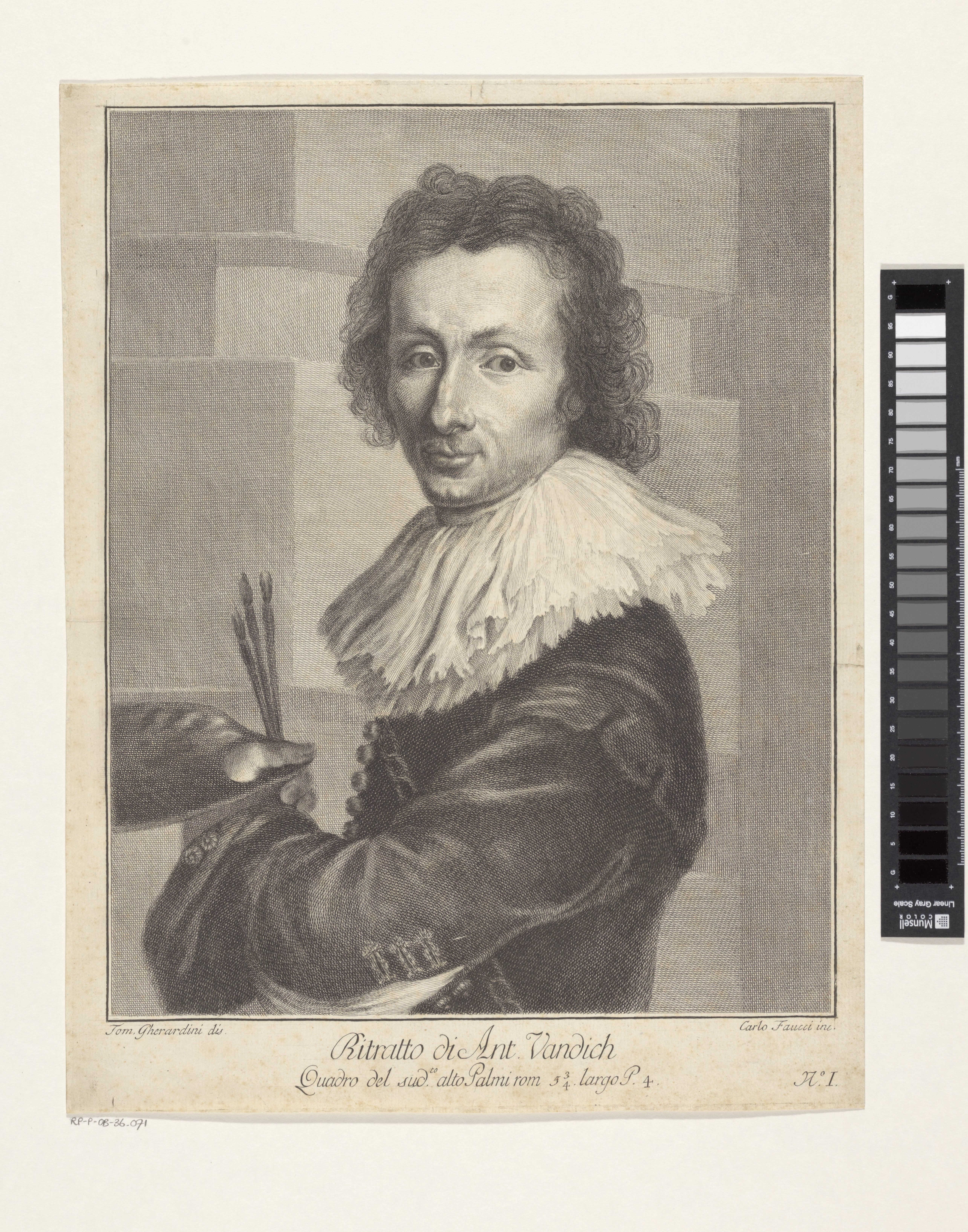 Portret van schilder Anthony van Dyck