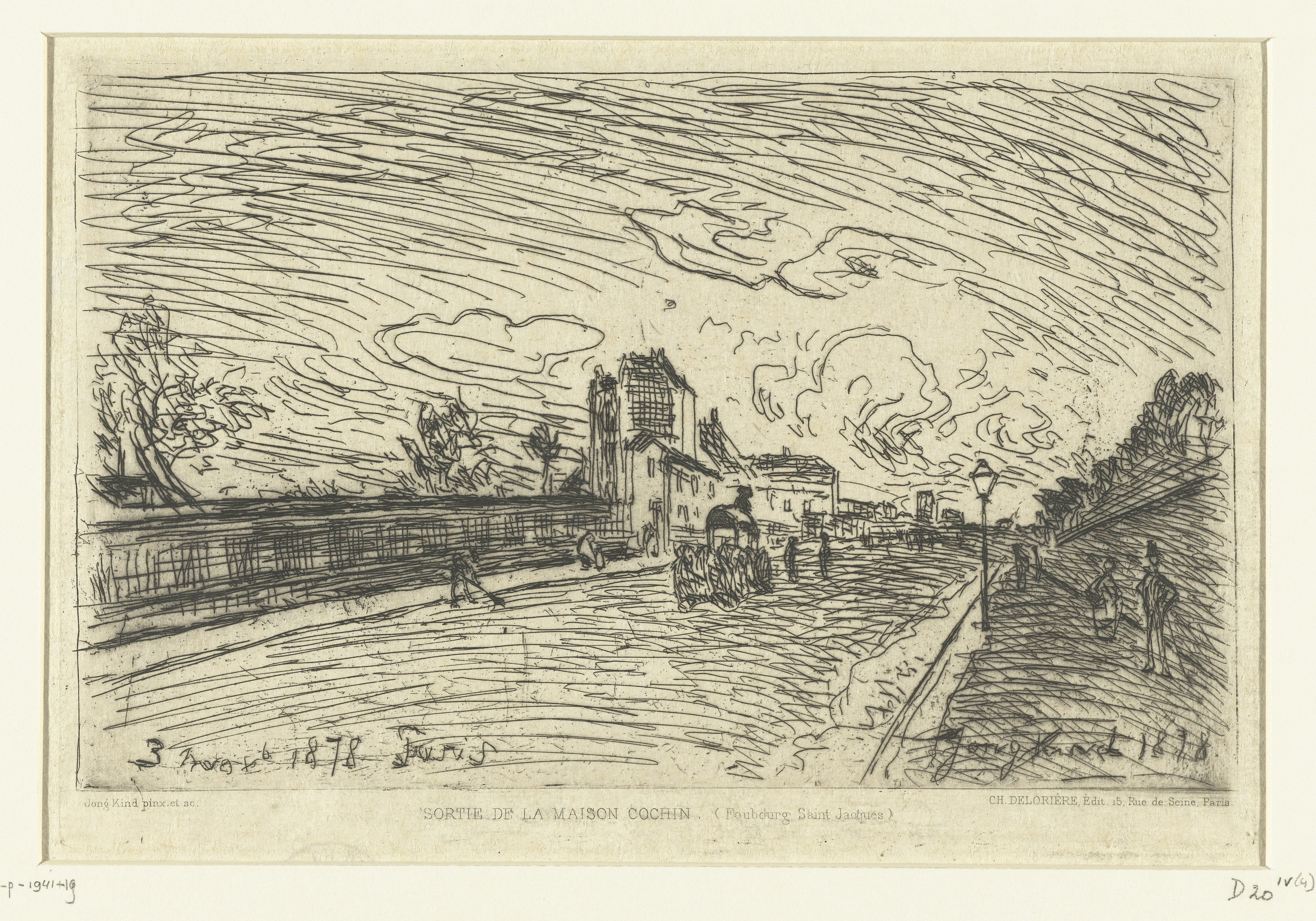 Uitgang van ziekenhuis Cochin (Faubourg Saint-Jacques, Parijs)