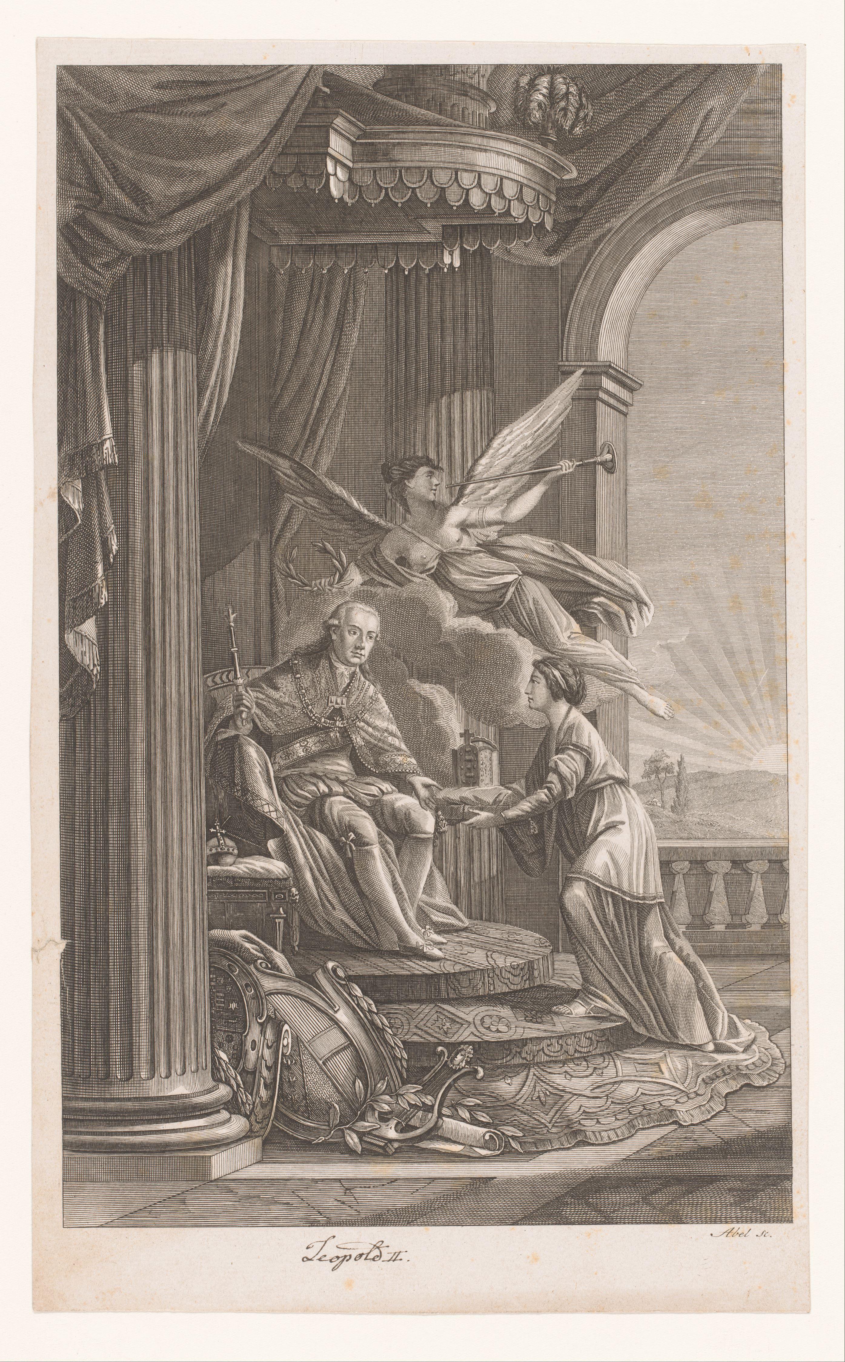 Allegorie op de verkiezing van Leopold II tot Rooms-Duits Keizer