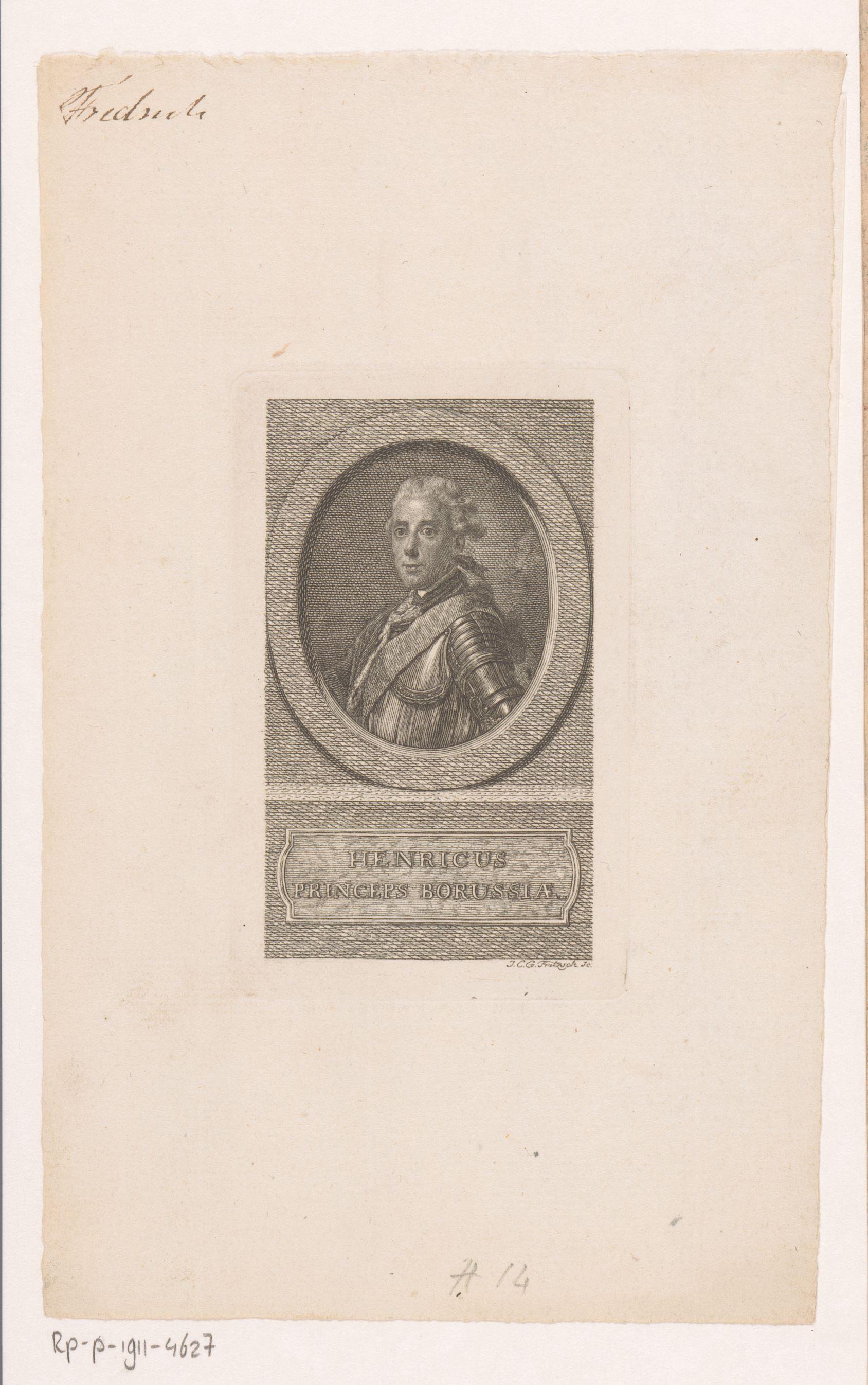 Portret van Friedrich Heinrich Ludwig van Pruisen
