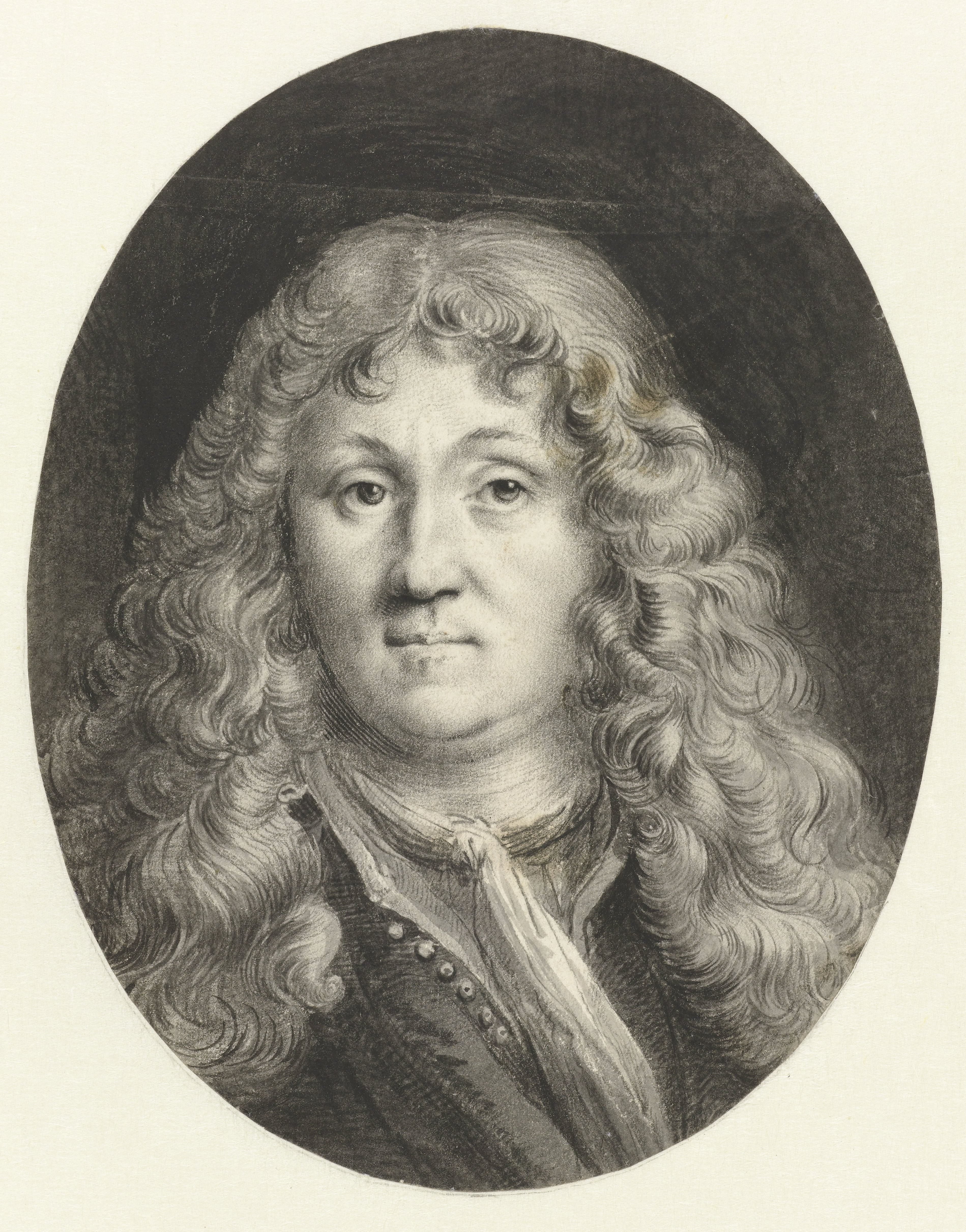 Zelfportret van Ludolf Bakhuysen
