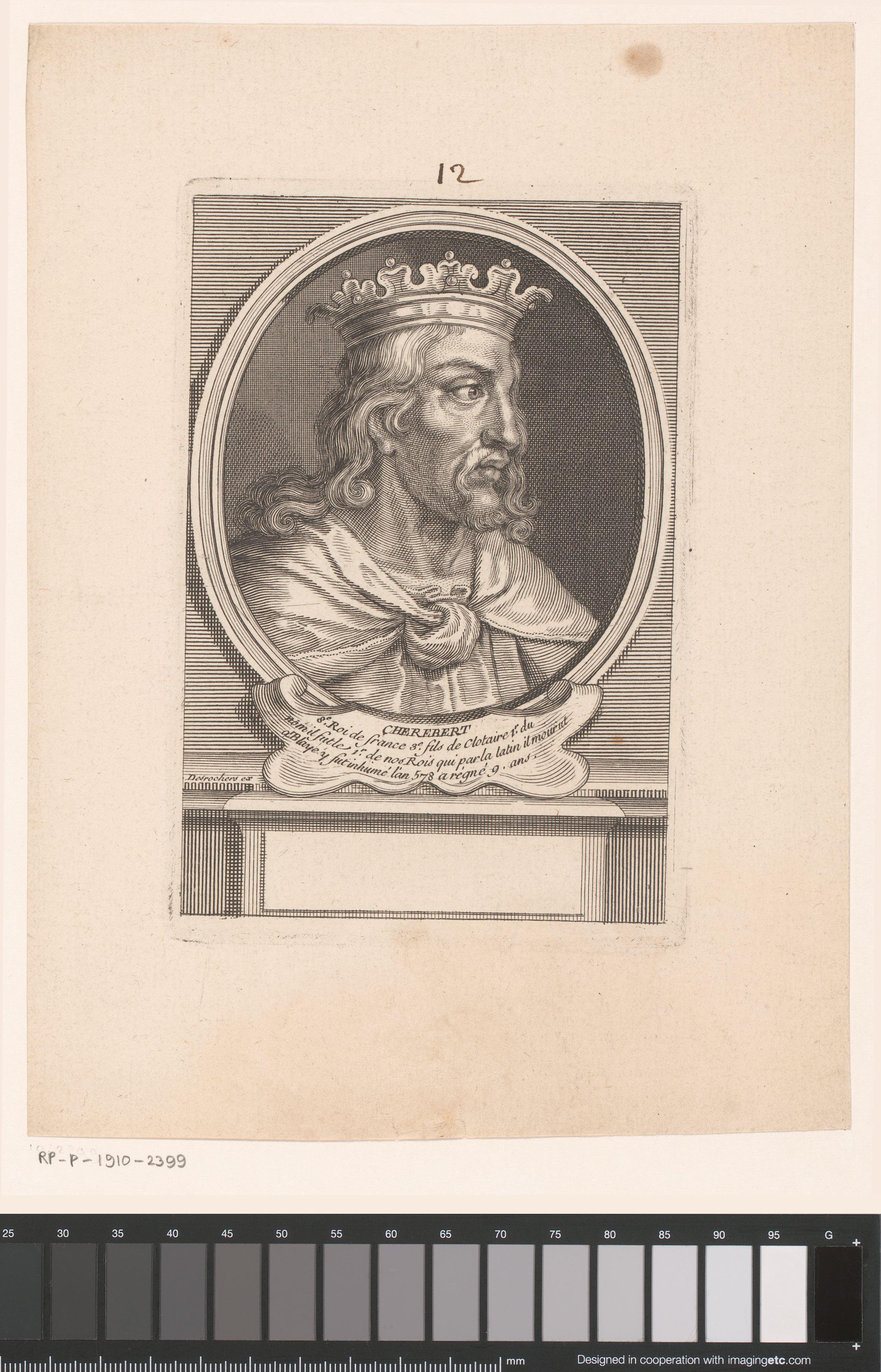 Portret van Charibert I, koning der Franken