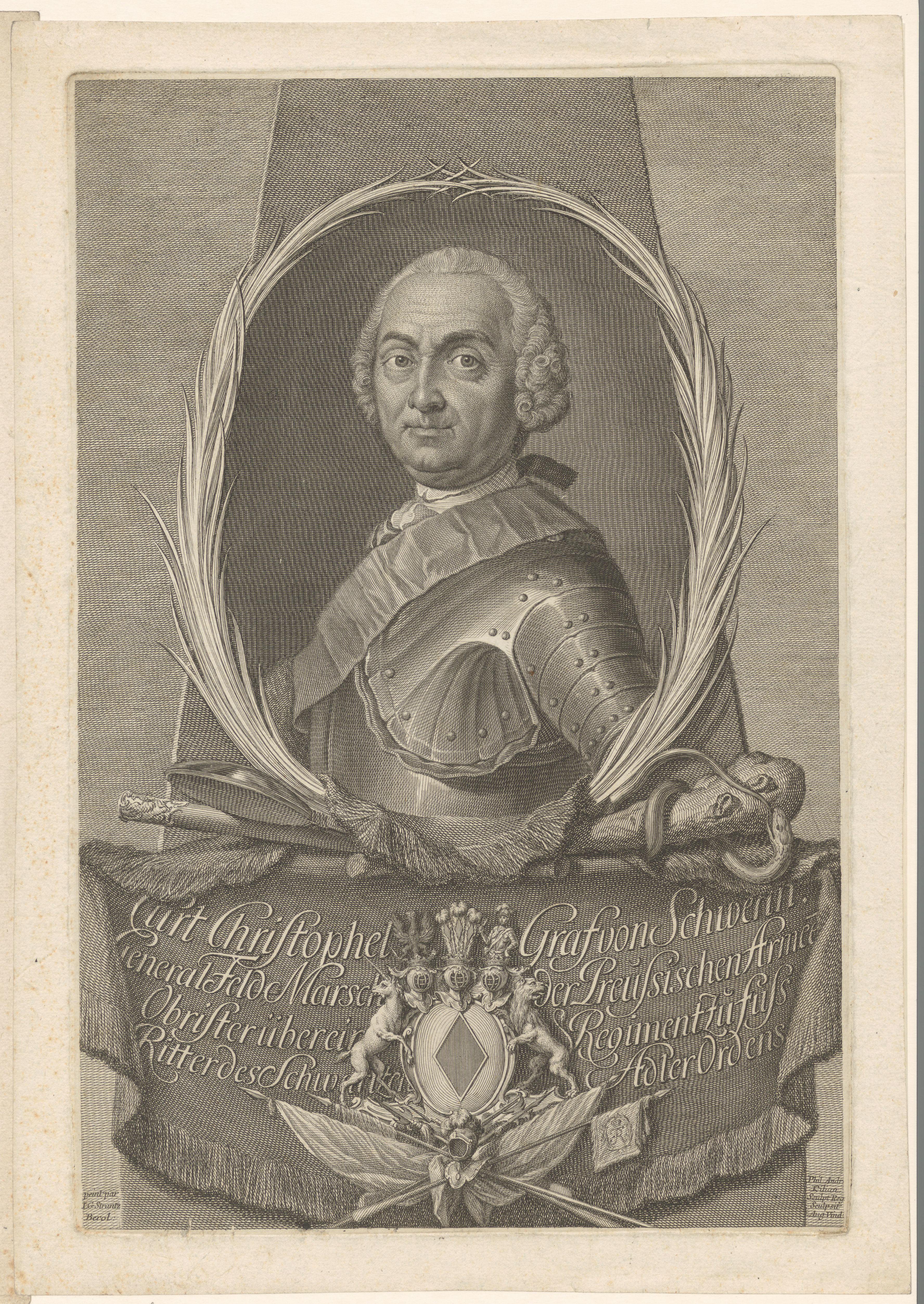 Portret van Kurd Christoph von Schwerin