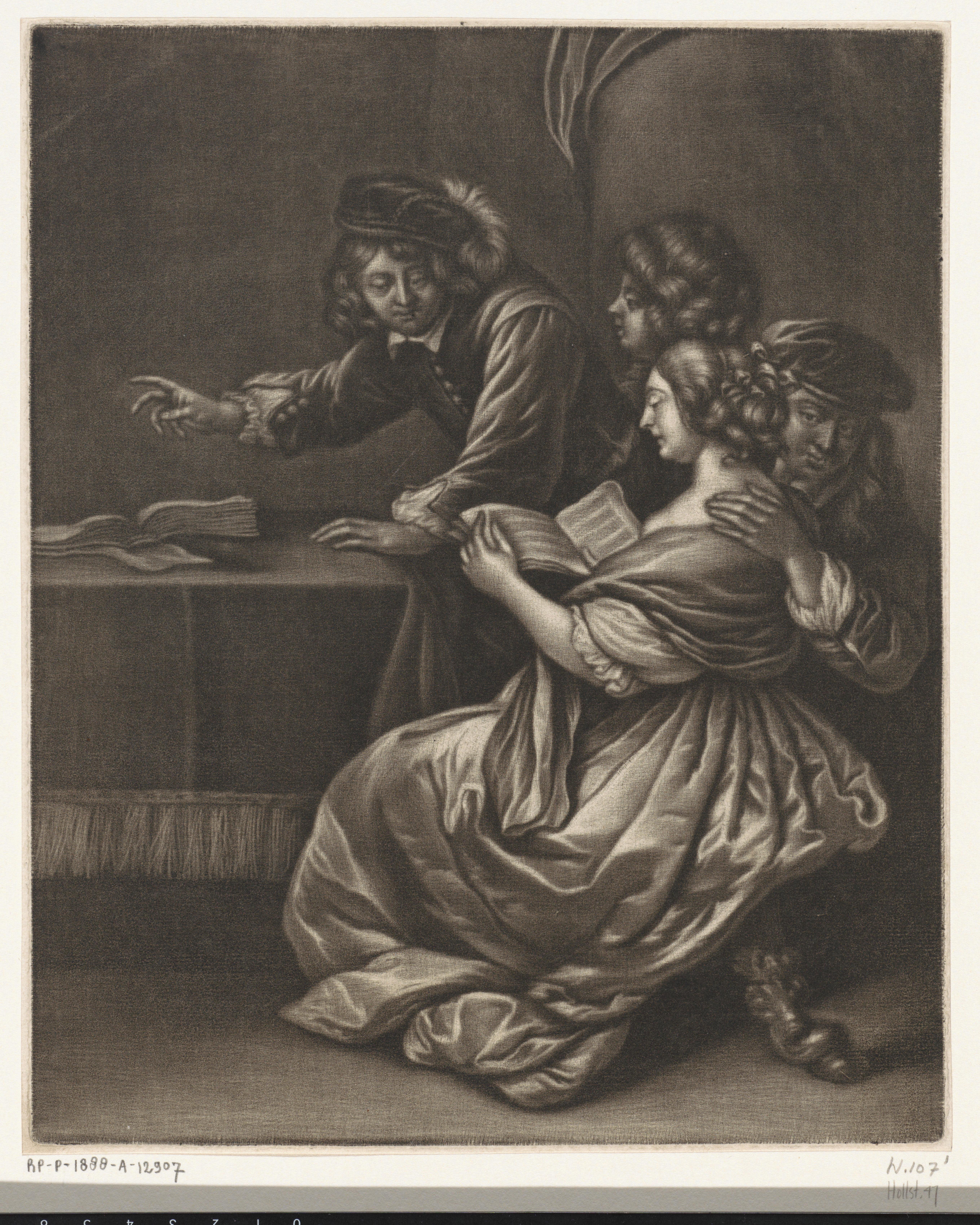 Gezelschap rond een tafel