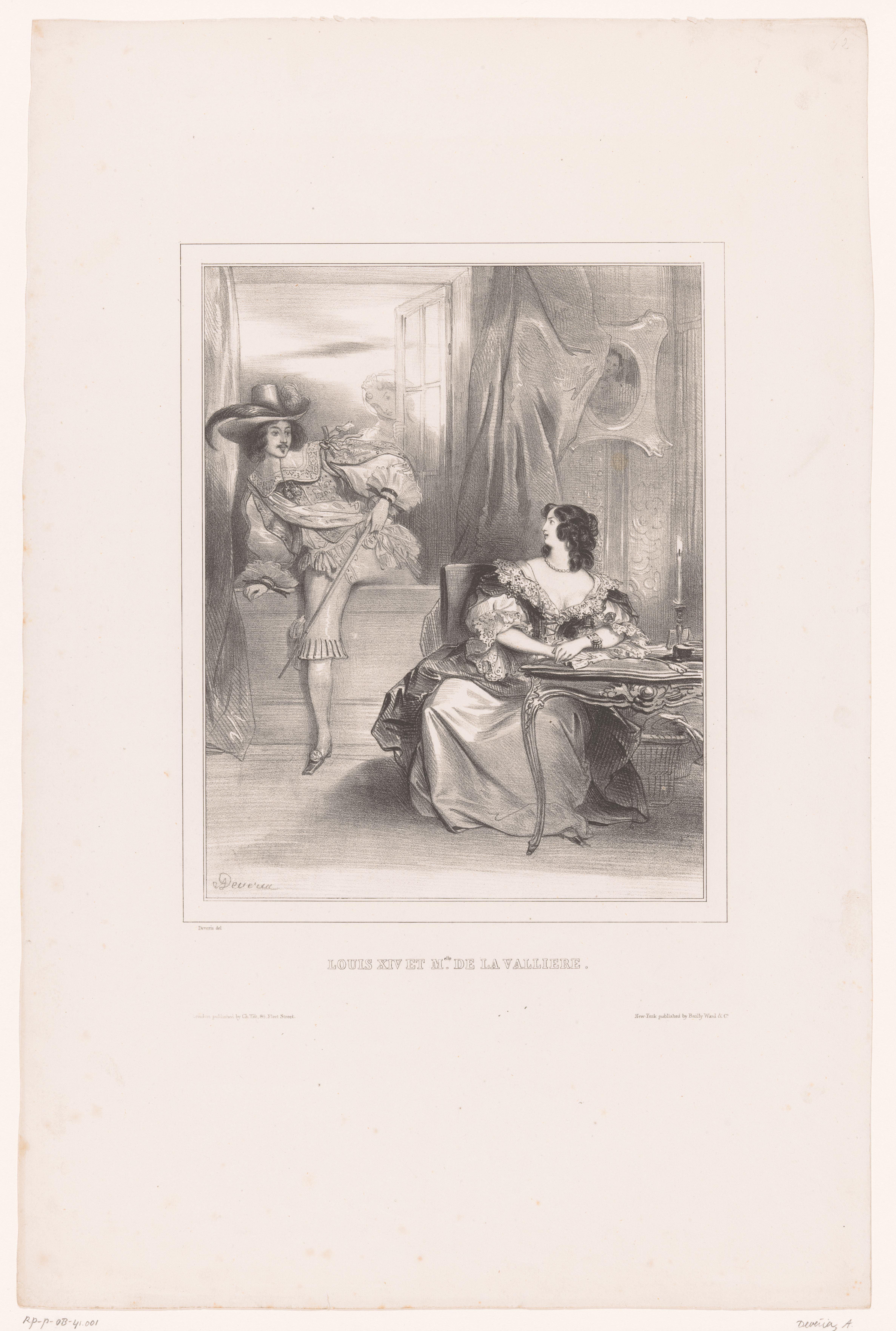 Lodewijk XIV van Frankrijk bezoekt Louise de La Vallière