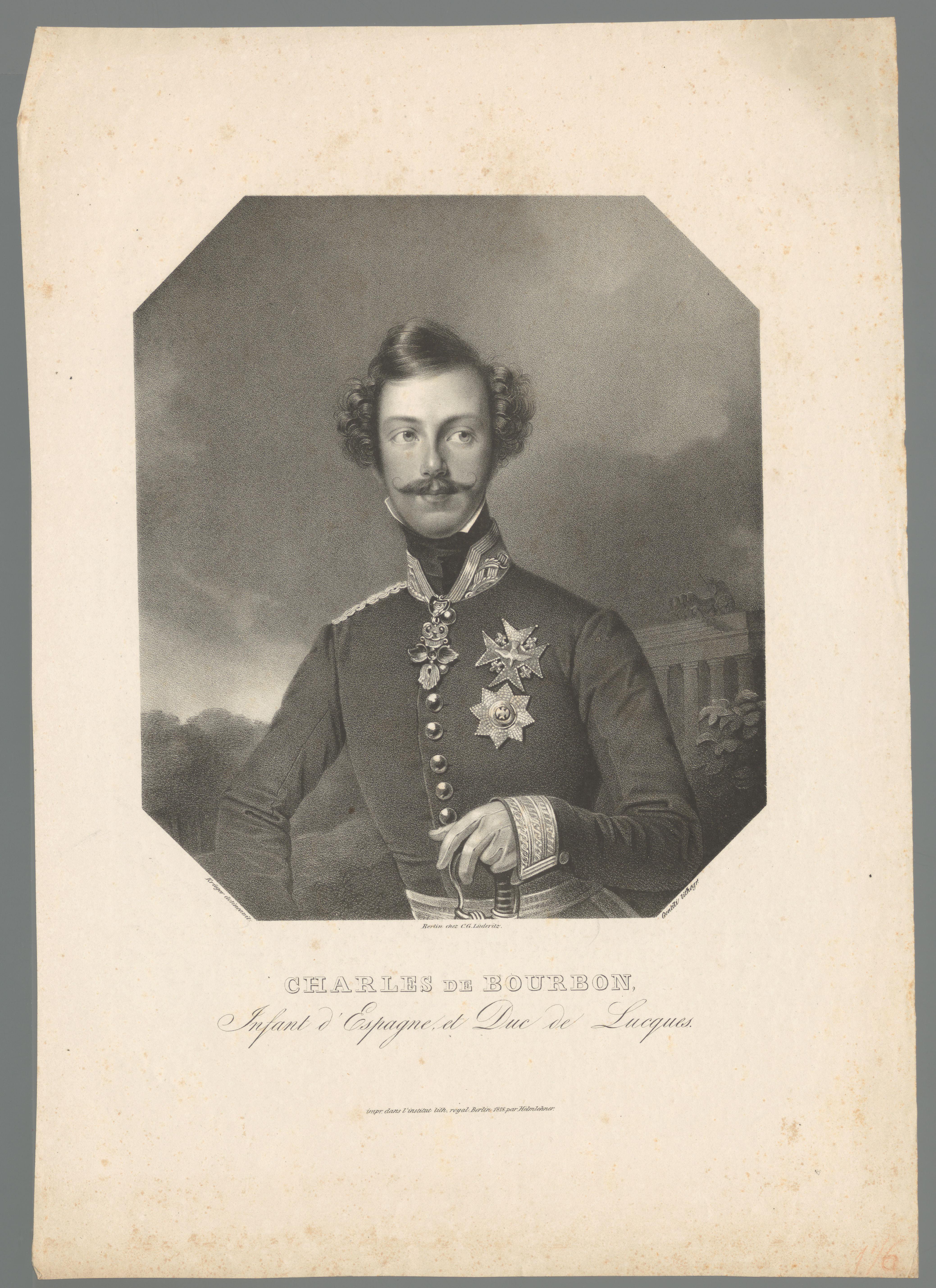 Portret van Karel Lodewijk Ferdinand van Bourbon-Parma