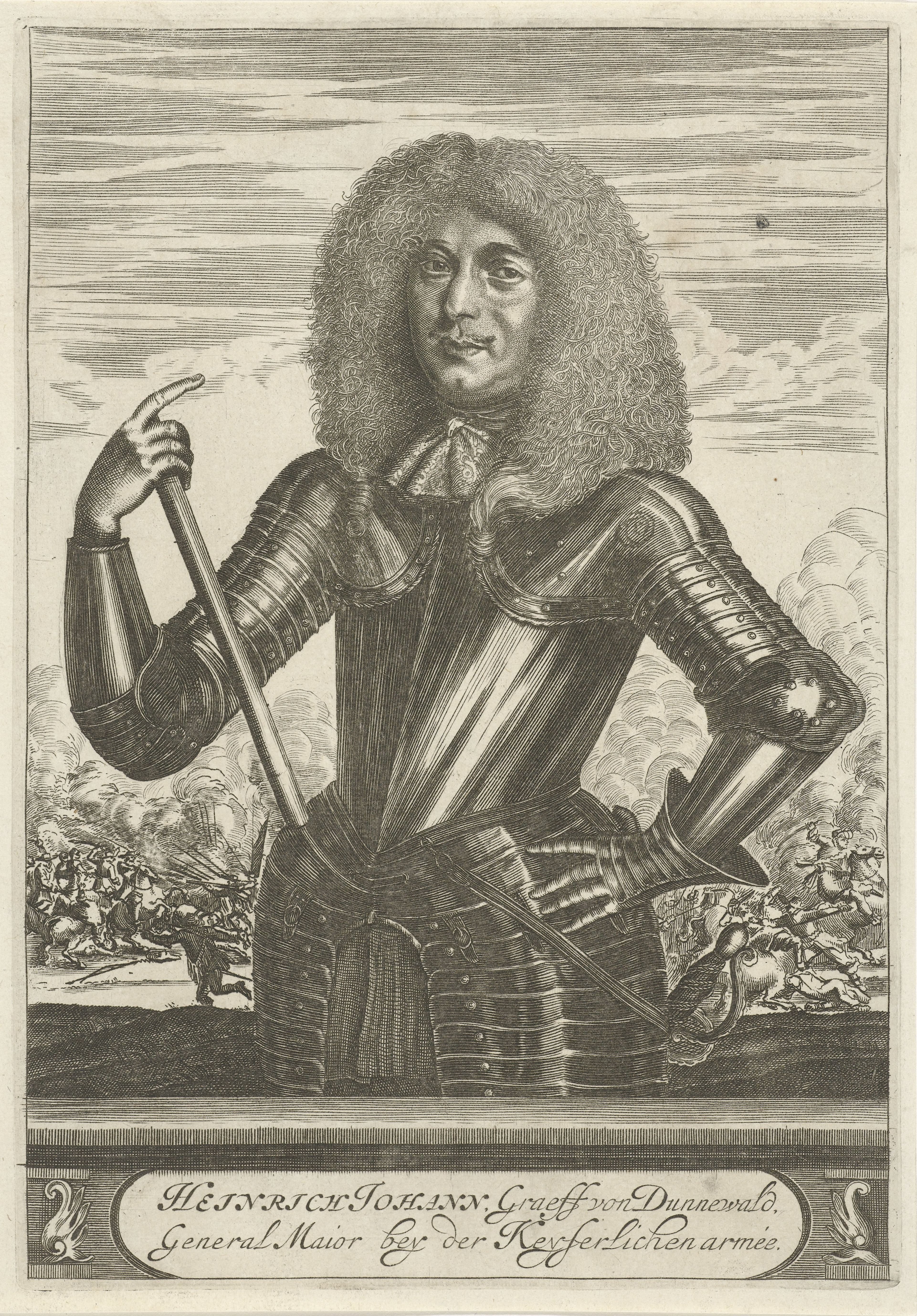 Portret van Heinrich Johann, graaf van Dunnewald