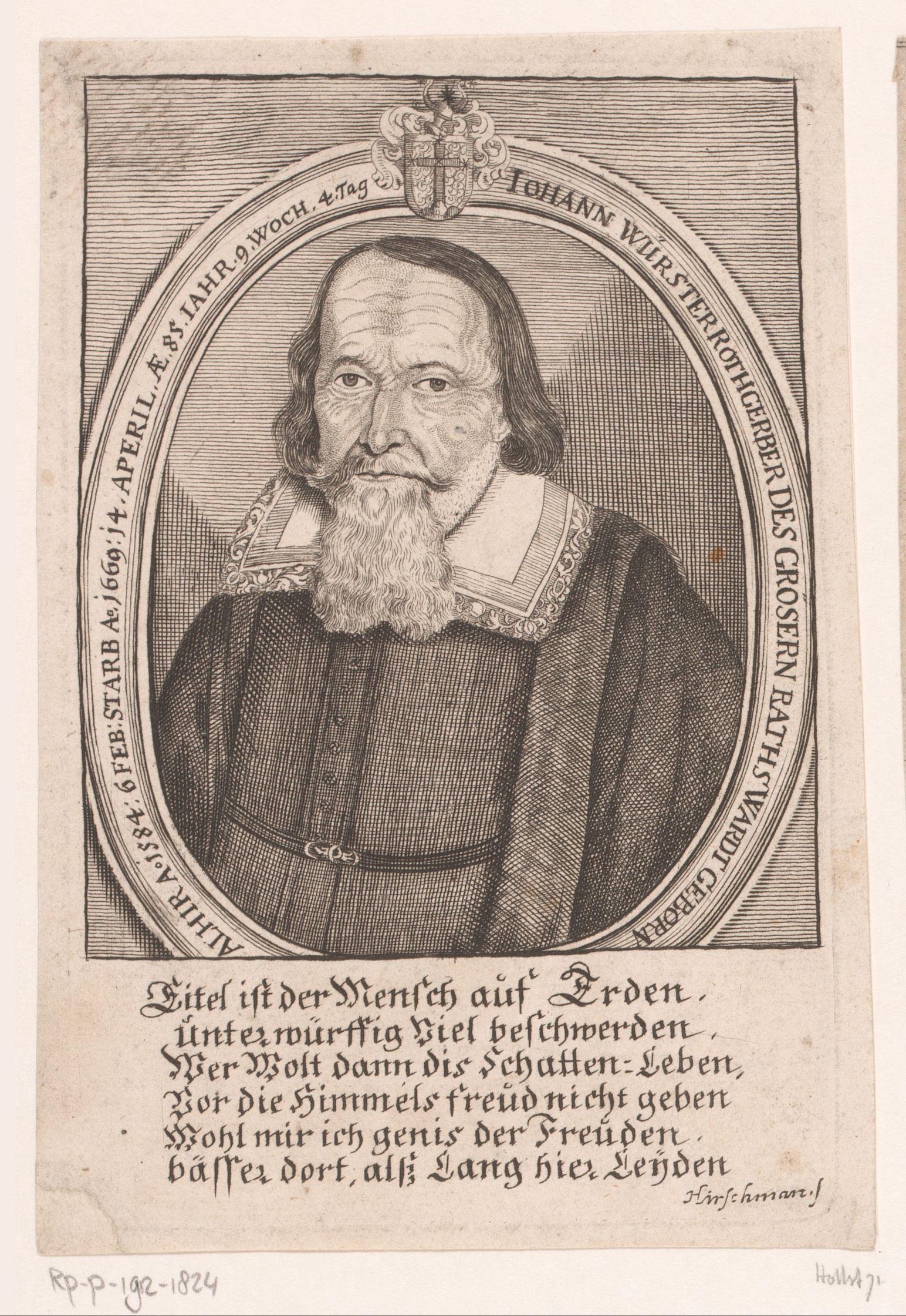 Portret van Johann Wurster