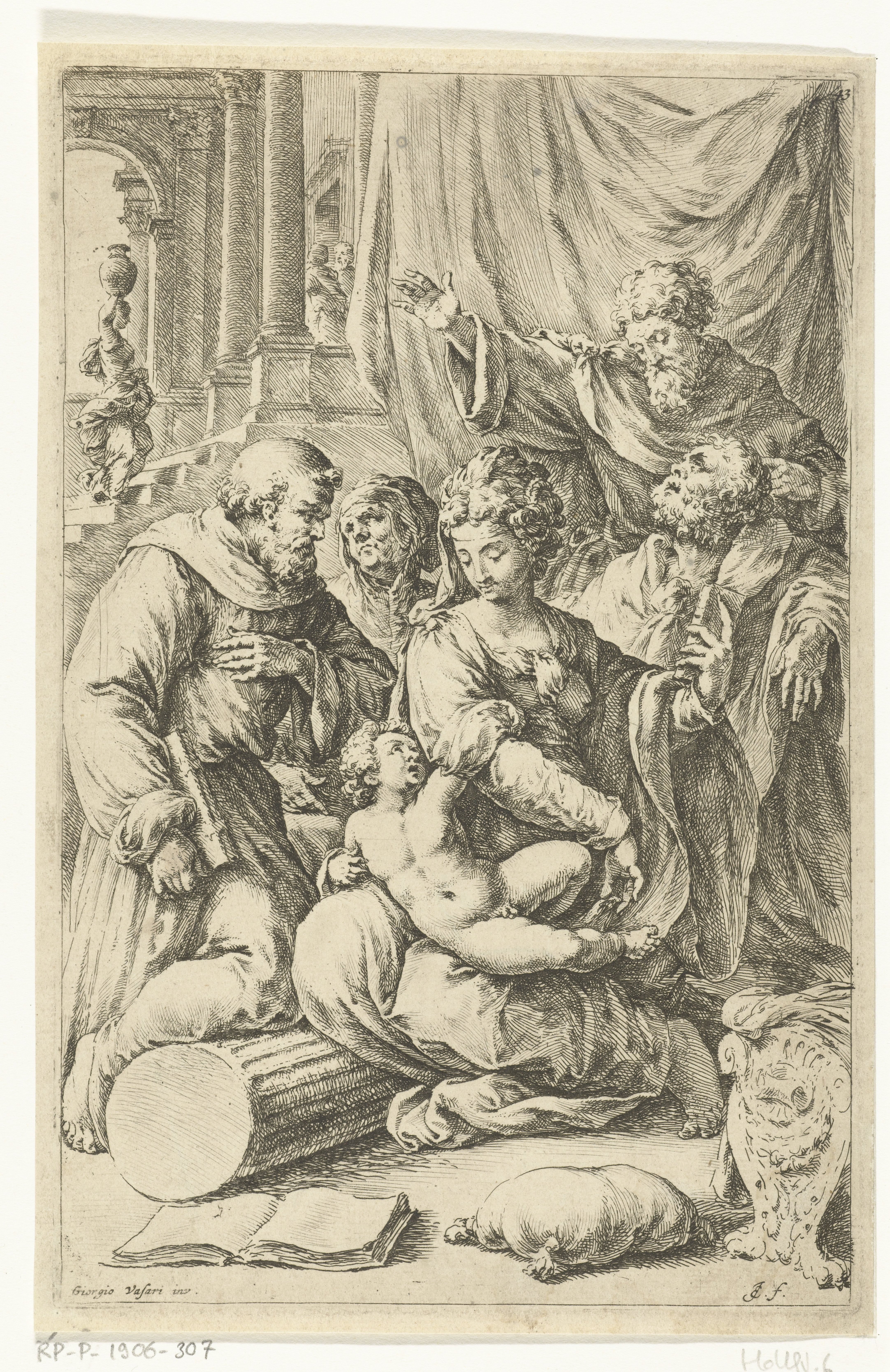 Maria met kind, Jozef, de heilige Anna en twee mannelijke heiligen