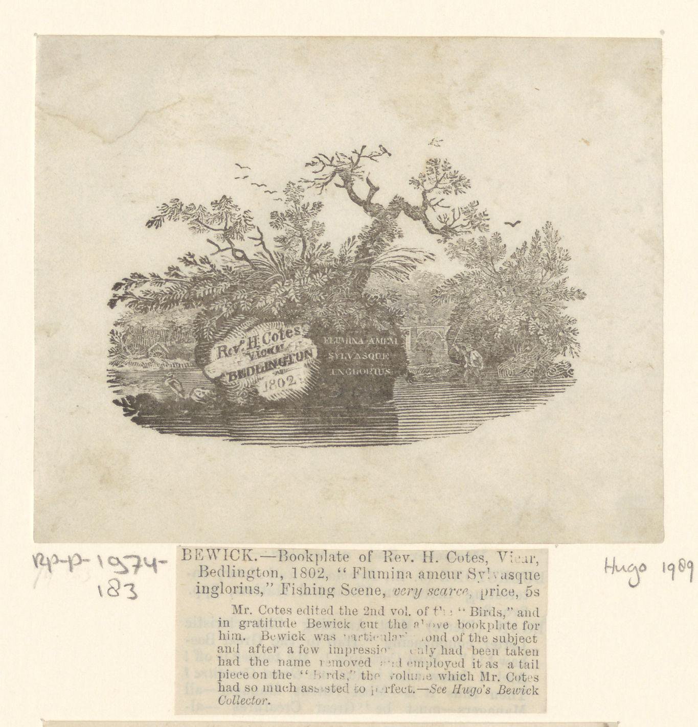 Ex libris van H. Cotes